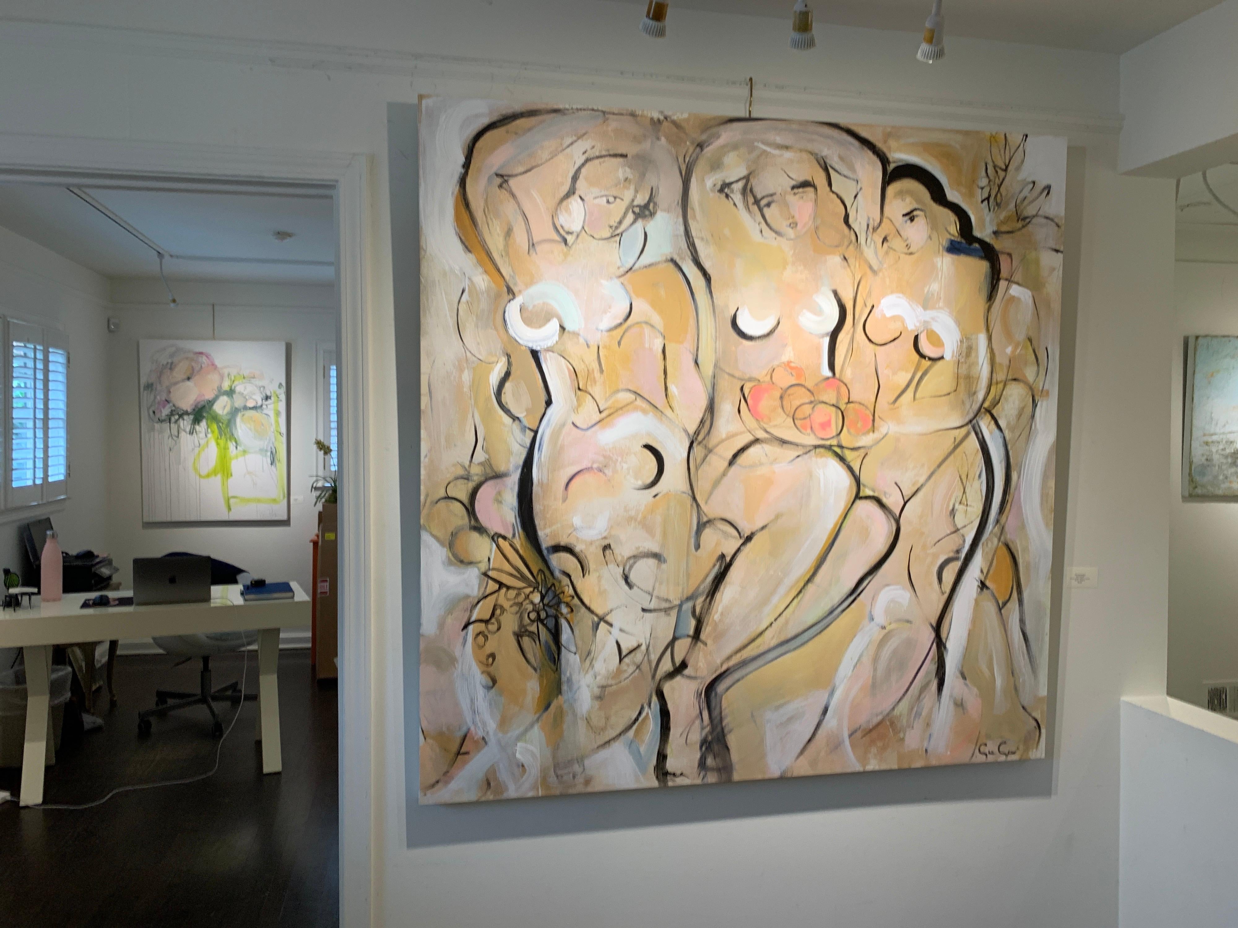 Demoiselles by Gee Gee Collins Large Figurative Contemporary painting 1