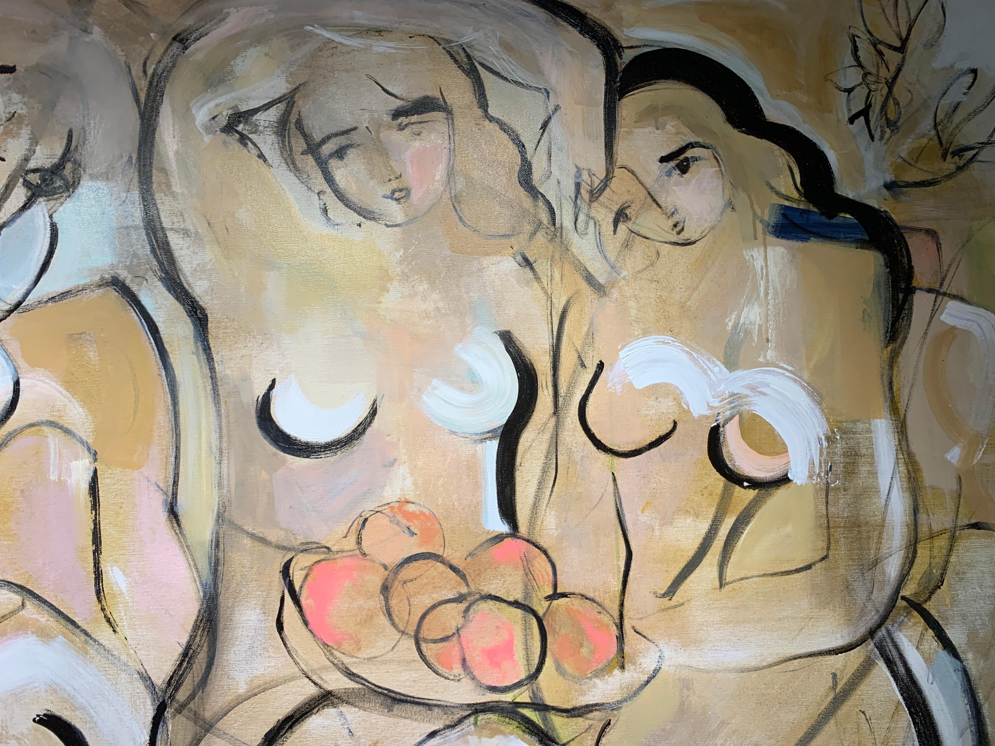 Demoiselles by Gee Gee Collins Large Figurative Contemporary painting 5
