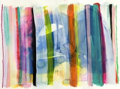 "History in Full Color (Summer)" Contemporary Mixed Media Painting on Paper