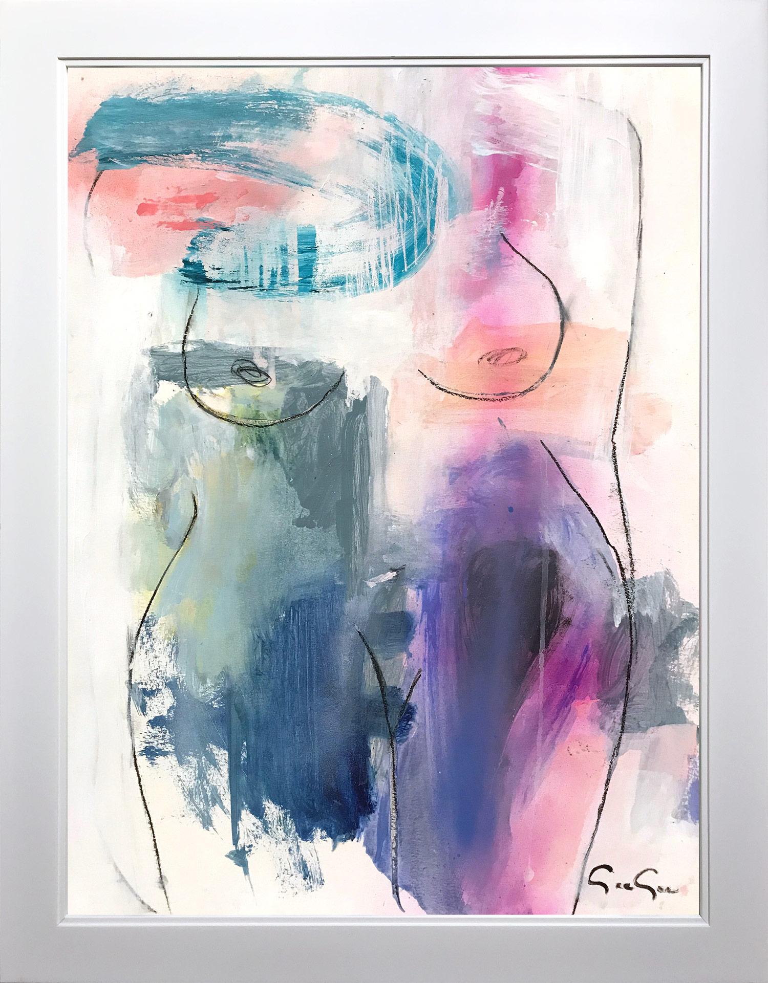 Gee Gee Collins Abstract Painting - Misted Figure