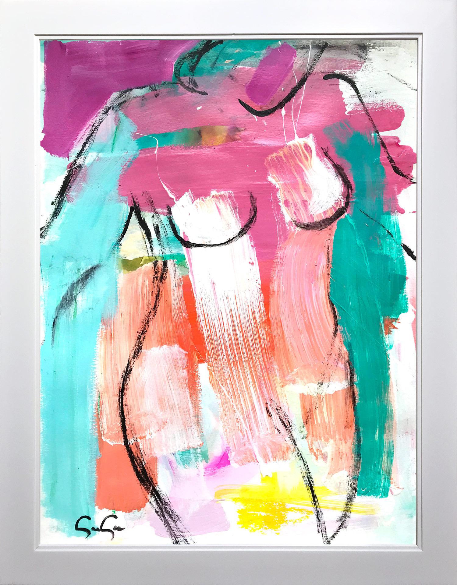 Gee Gee Collins Abstract Painting - Sunburst Nude