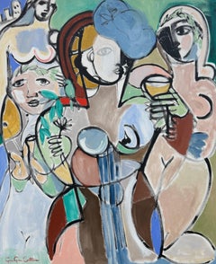 The Garden Party by Gee Gee Collins Large Figurative Contemporary painting