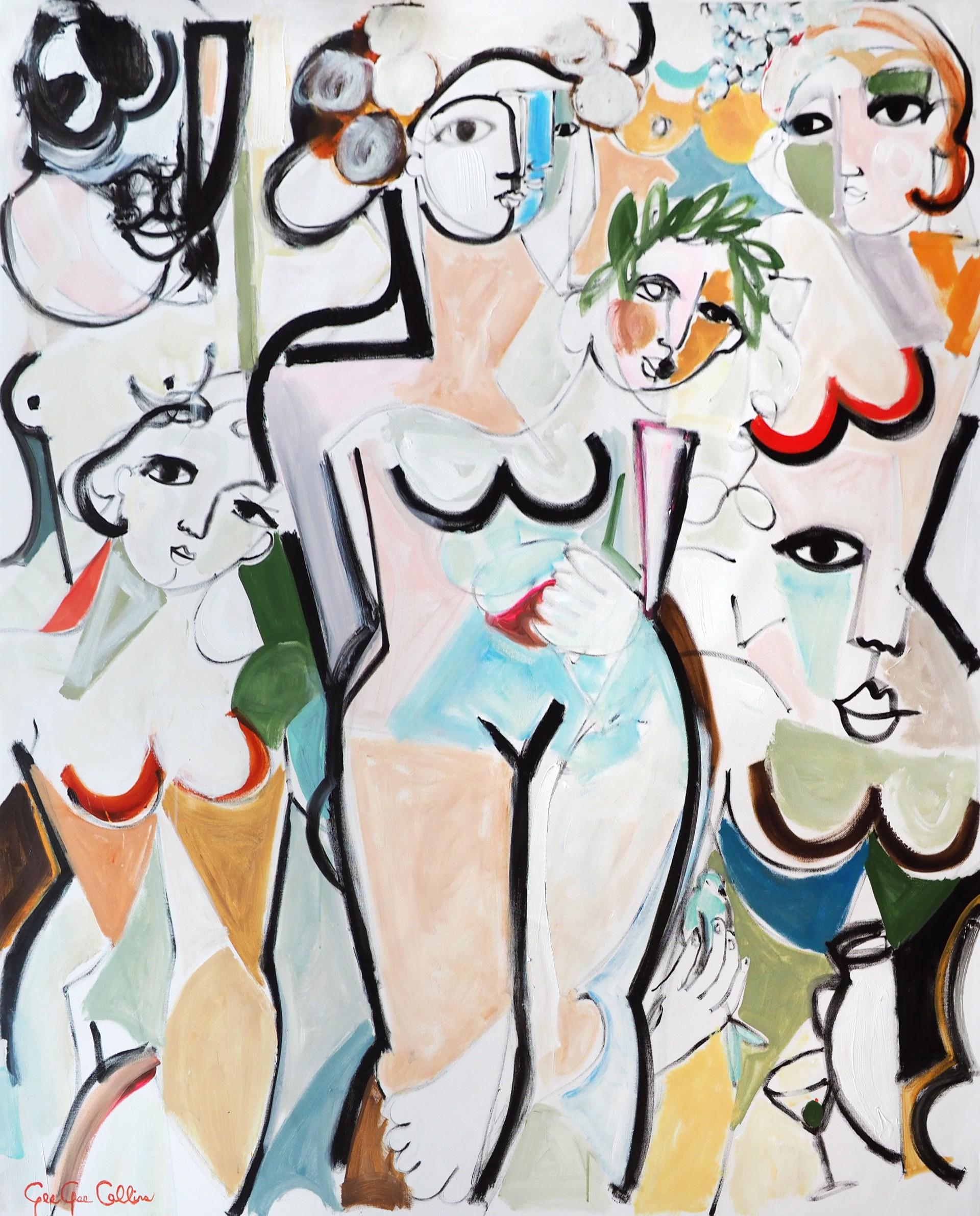 Gee Gee Collins Nude Painting - The Girls of Madrid