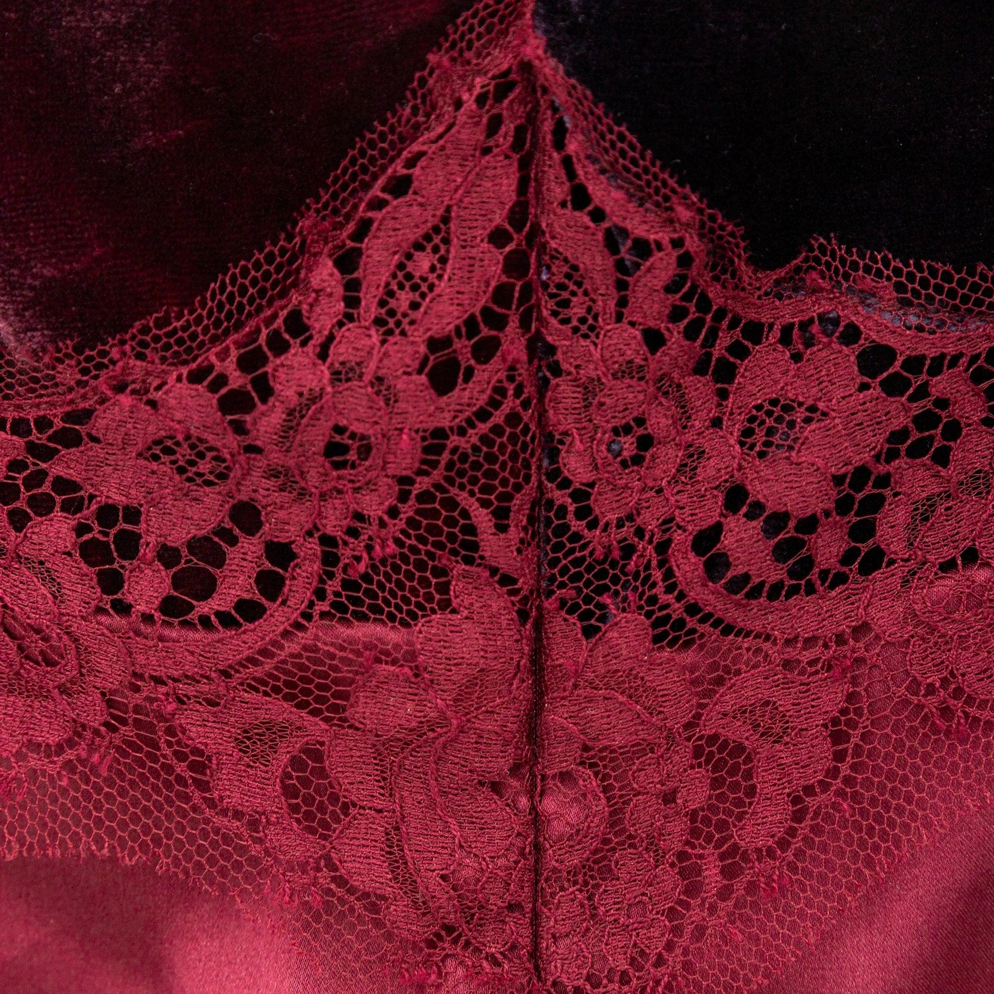Top in pizzo di velluto Geen Morgan - anni '00 In condizioni buone in vendita a Milano, IT