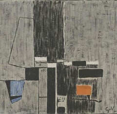 Geer Velde Van - Litografía enmarcada de mediados del siglo XX, «Composición» (h. 1950)