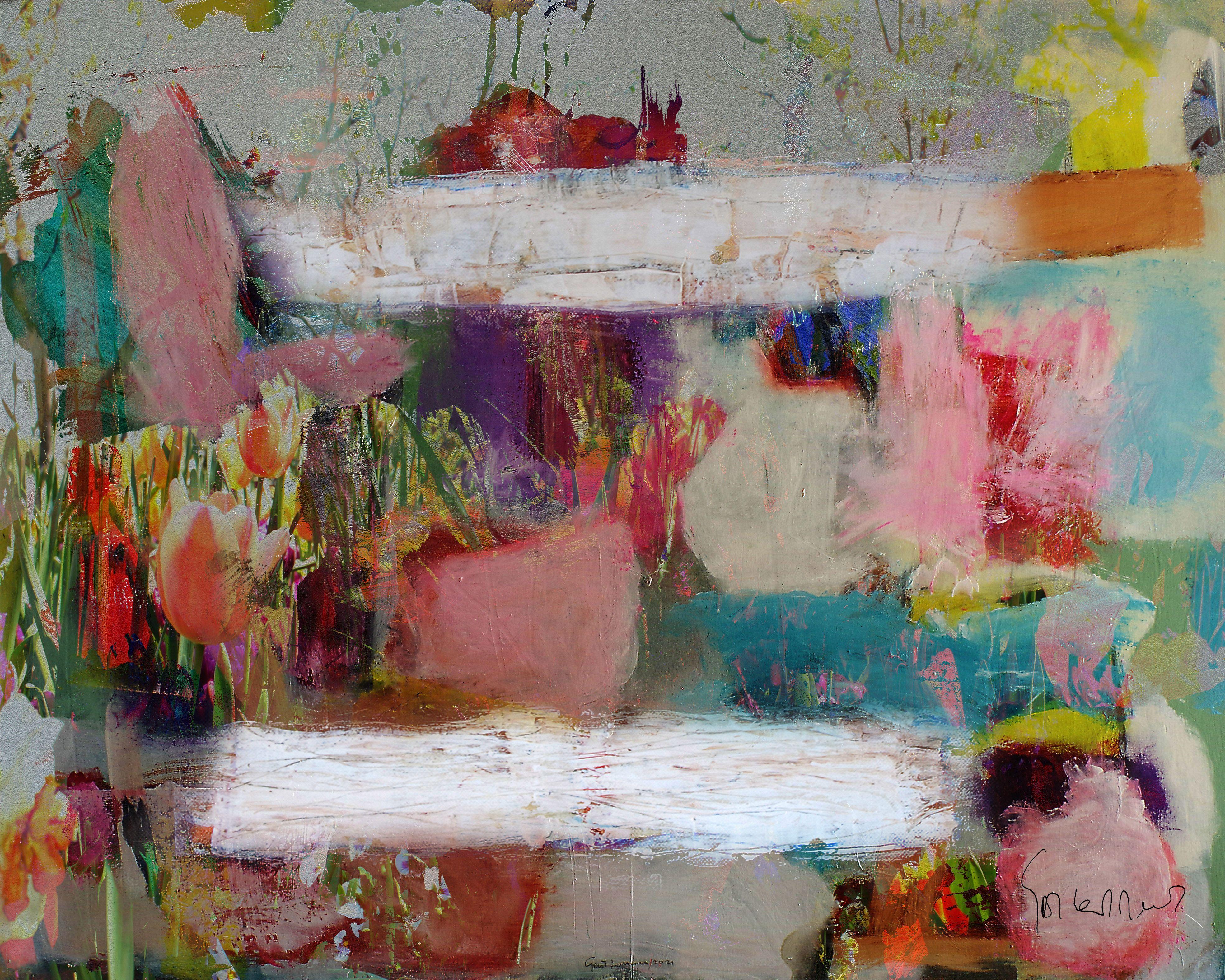 Colori estivi 33, Tecnica mista su altro - Mixed Media Art di Geert Lemmers