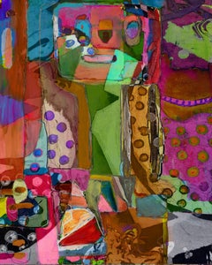 Living in my age III, Mixed Media on Glass