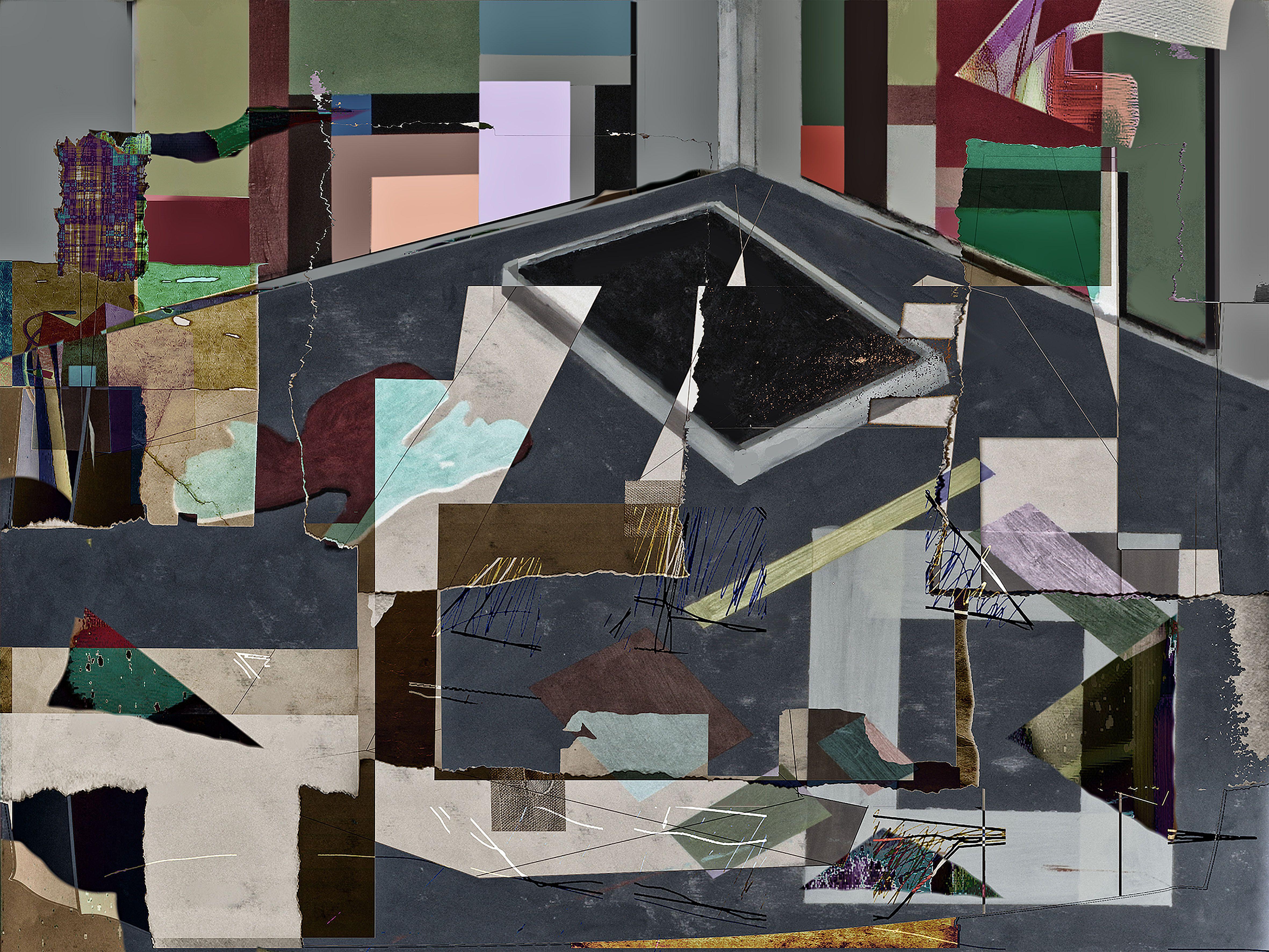 [NON] Dopo Storia dell'arte II, Tecnica mista su vetro - Mixed Media Art di Geert Lemmers