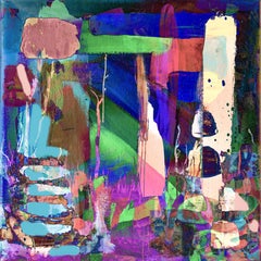 Plateau der Menschheit opus 59, Mixed Media on Glass