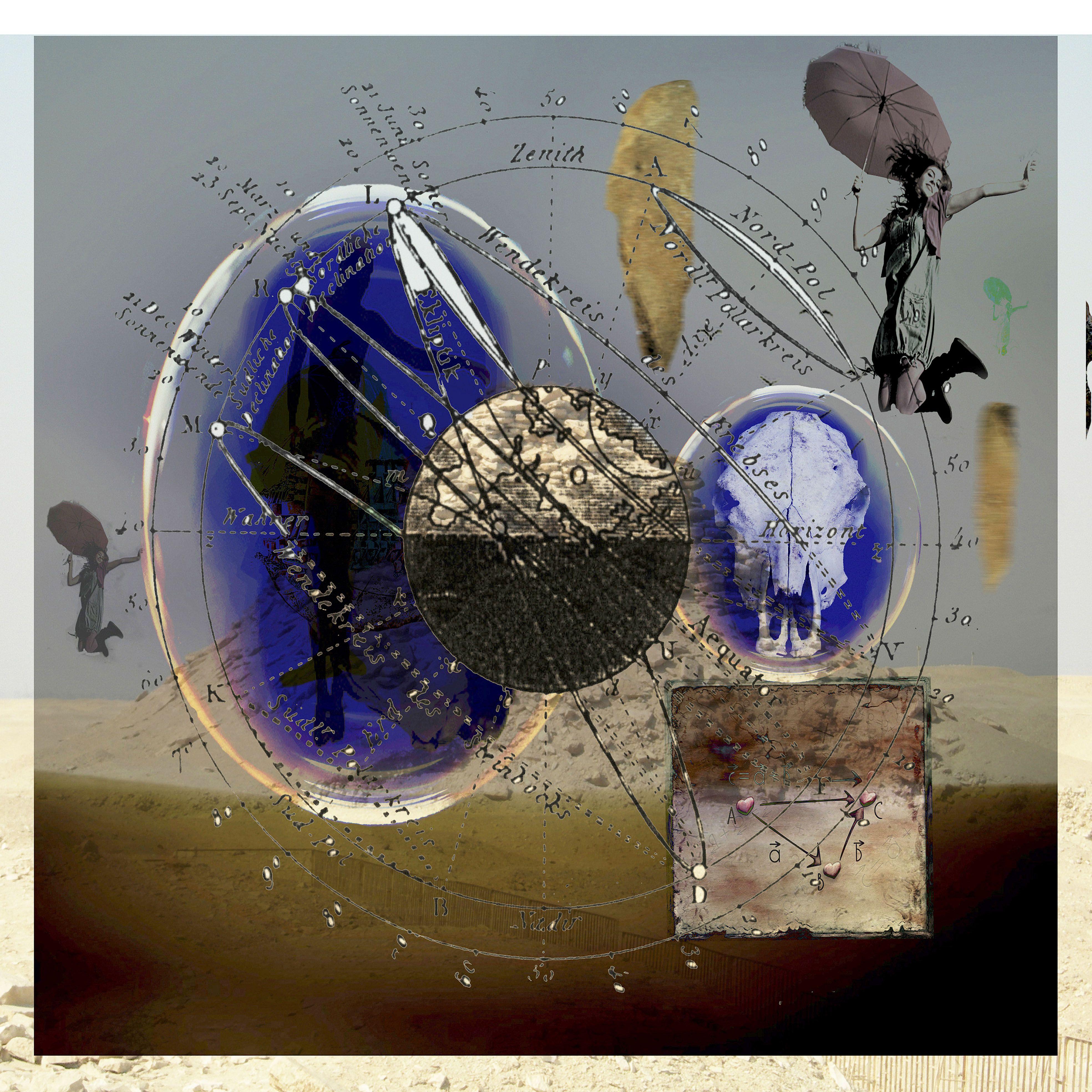 Visual Erklärung der außerirdischen Wesen III, Mixed Media on Other – Mixed Media Art von Geert Lemmers