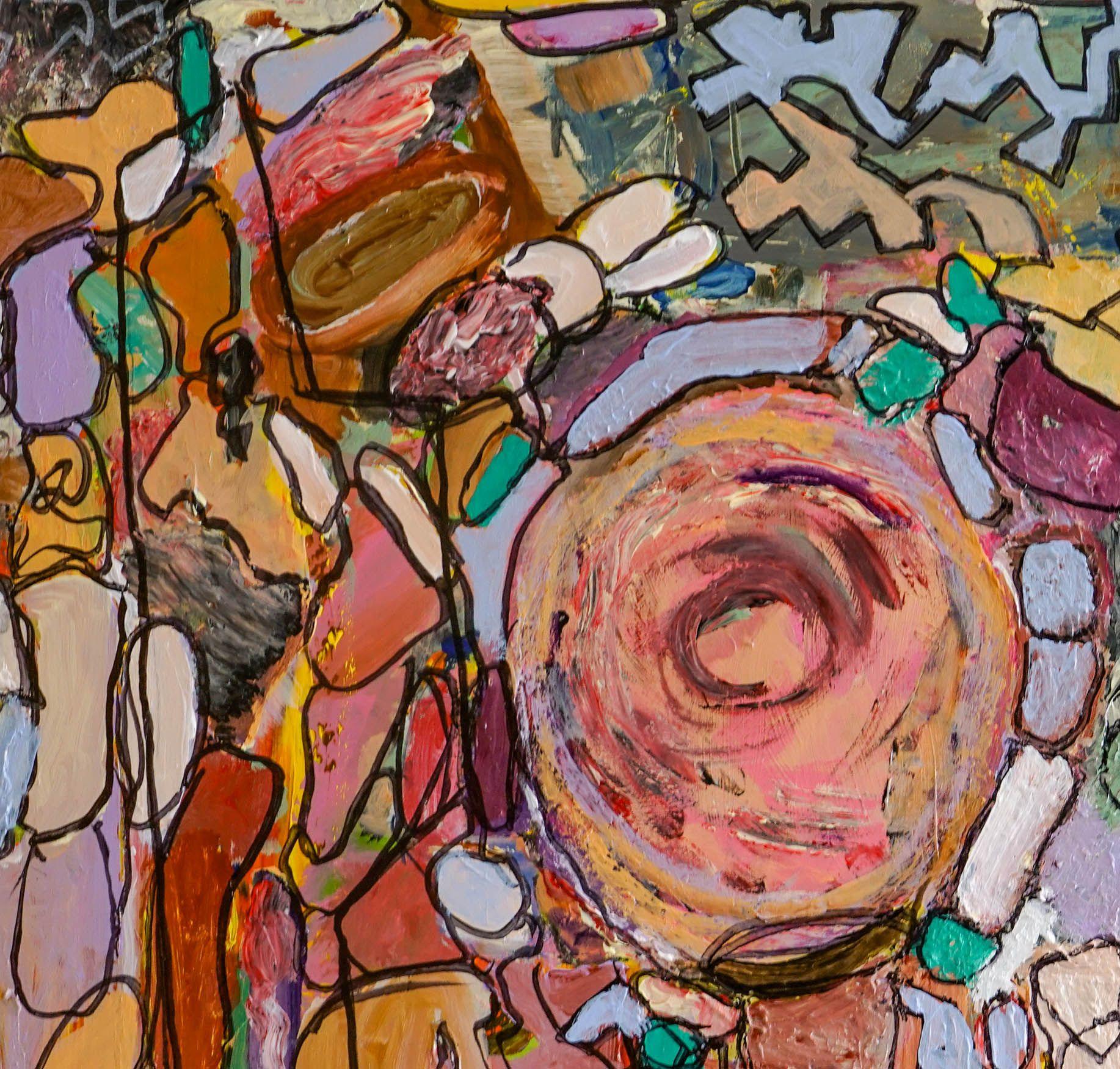 Un mondo sconosciuto, Pittura, Acrilico su pannello di Wood - Painting Espressionismo astratto di Geert Lemmers
