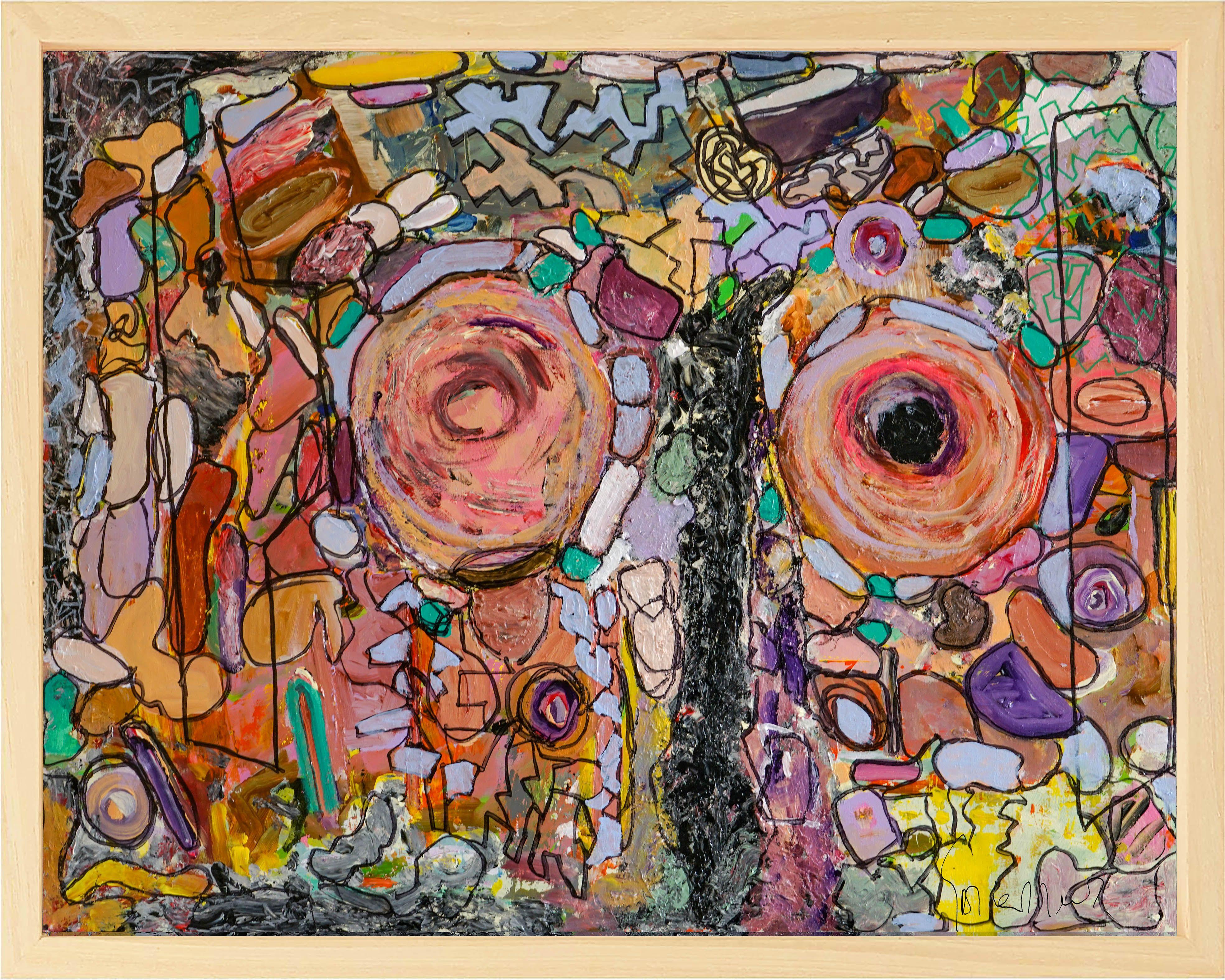 Un mondo sconosciuto, Pittura, Acrilico su pannello di Wood - Painting di Geert Lemmers