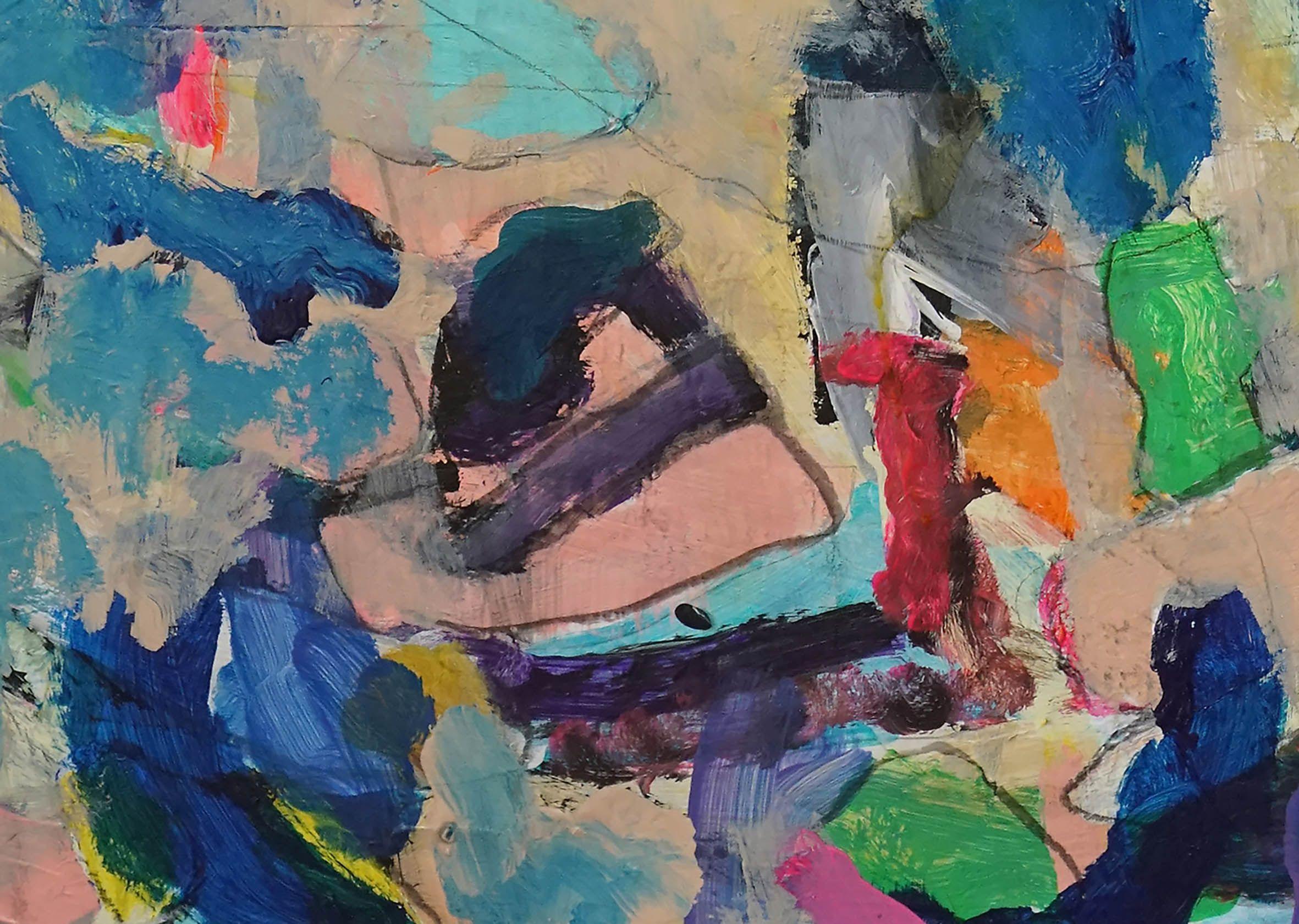 Liberación de la mente 27, Pintura, Acrílico sobre panel de madera - Painting Expresionismo abstracto de Geert Lemmers