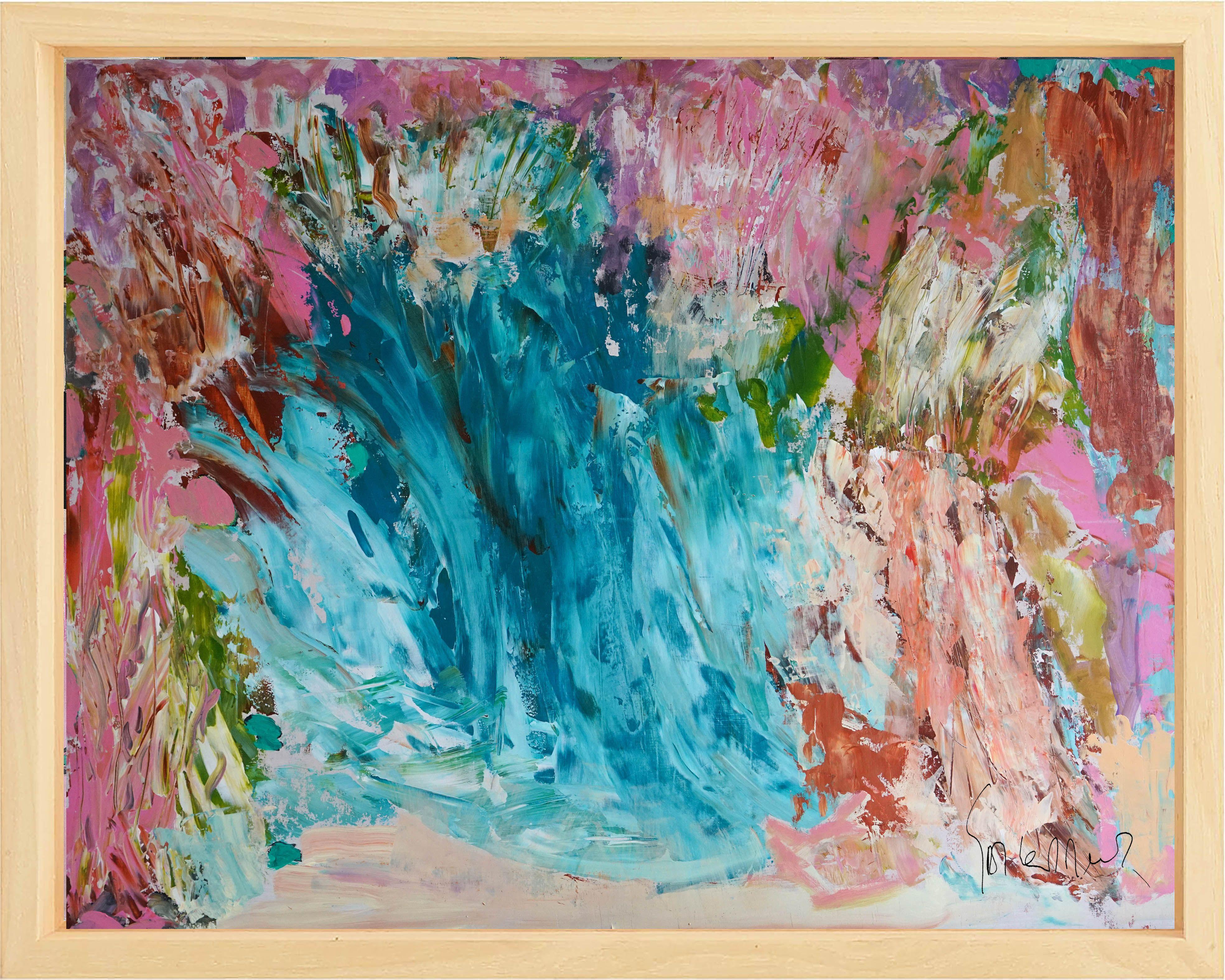 Liberazione della mente 357, Pittura, Acrilico su pannello di Wood - Painting di Geert Lemmers