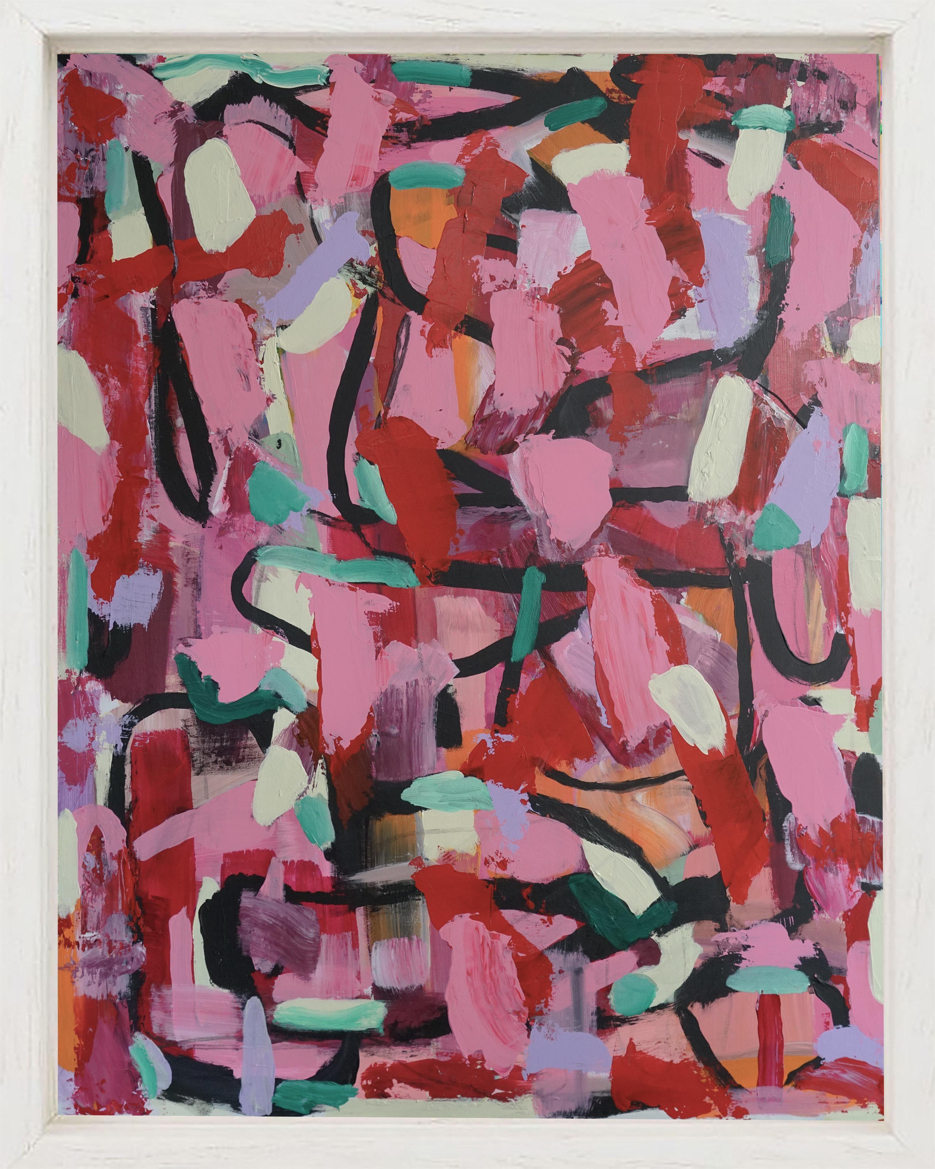 Mes propres pensées opus 17, Peinture, acrylique sur panneau de bois - Painting de Geert Lemmers