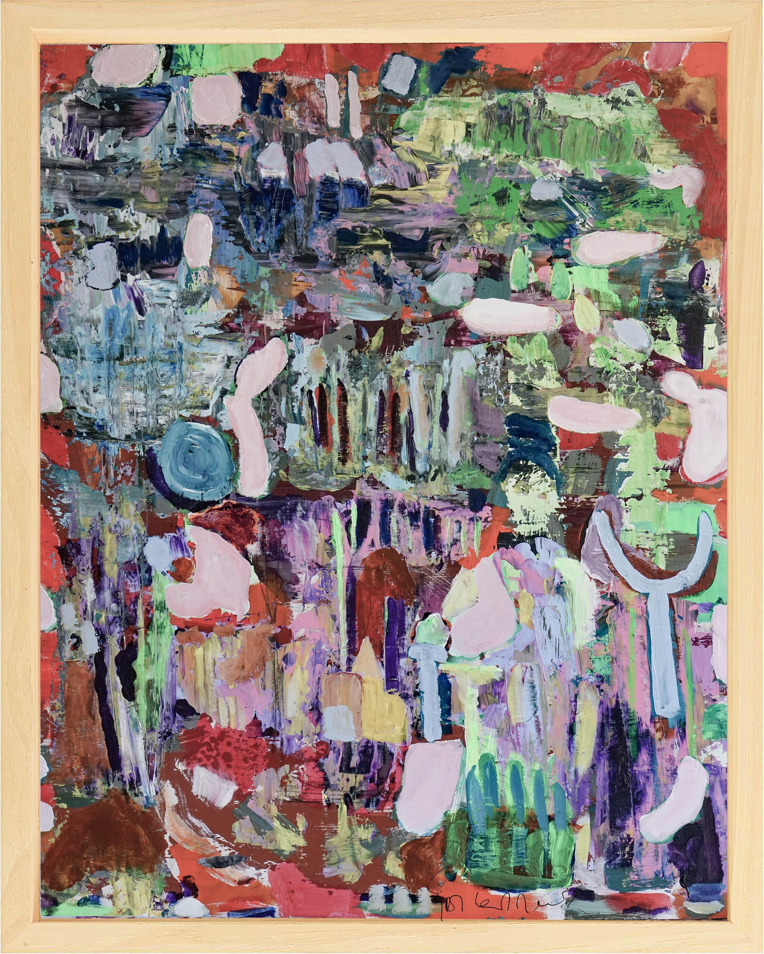 Plateau der Menschheit 72 NEW, Pittura, Acrilico su pannello di Wood - Painting di Geert Lemmers
