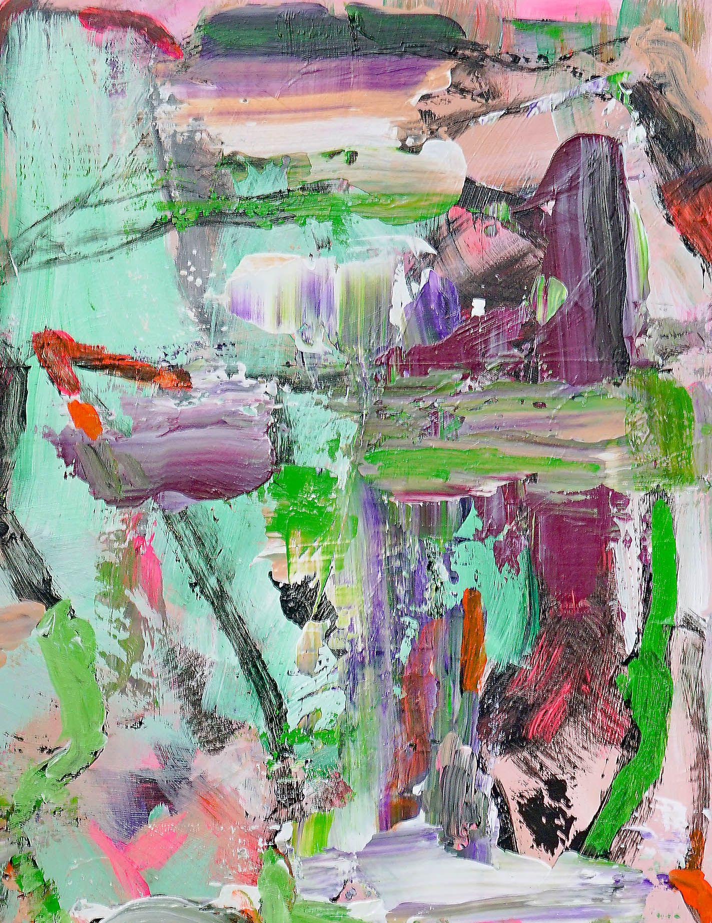 Plateau der Menschheit 78, Pintura, Acrílico sobre panel de madera - Painting Expresionismo abstracto de Geert Lemmers