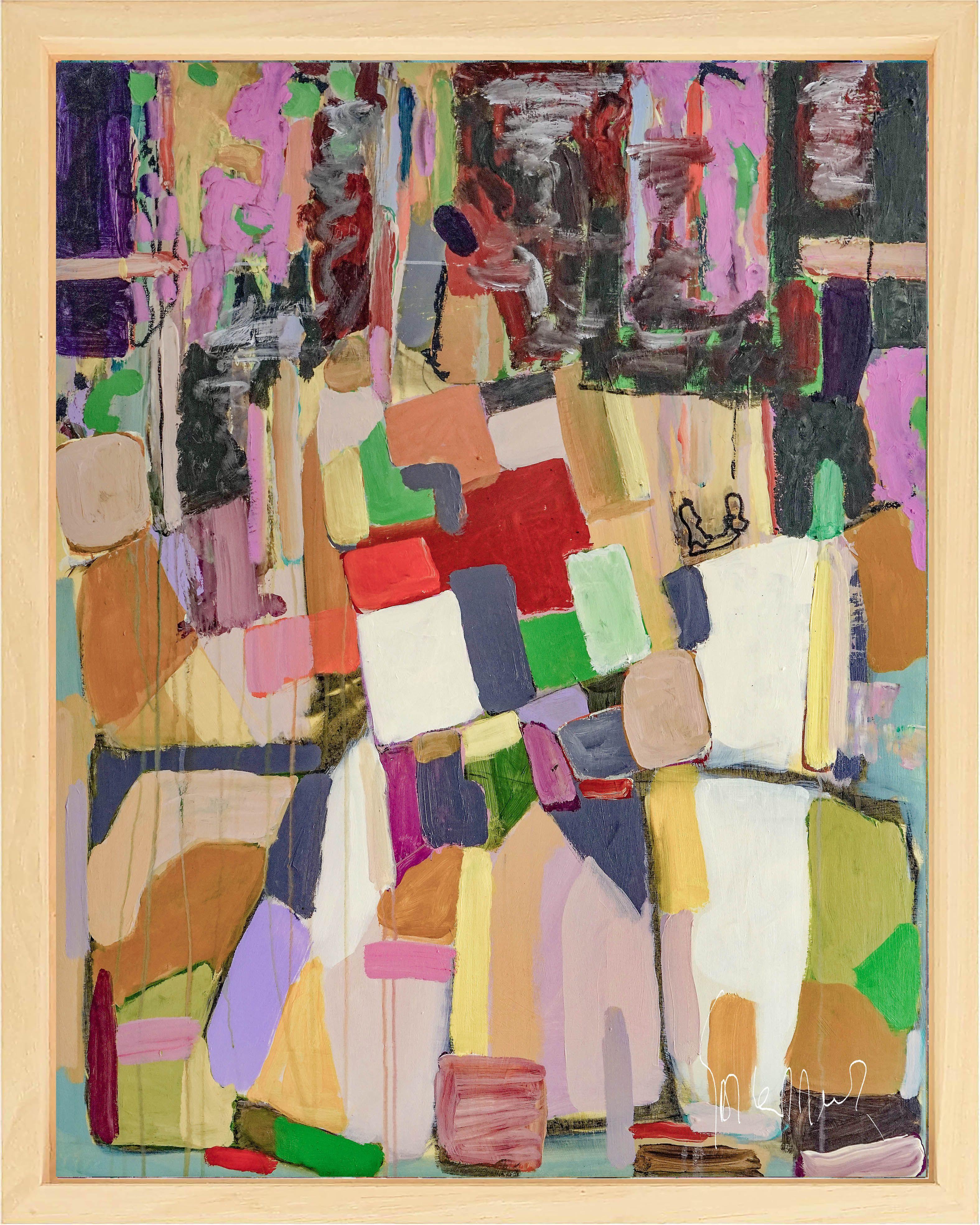 Plateau der Menschheit opus 18, peinture, acrylique sur panneau de bois