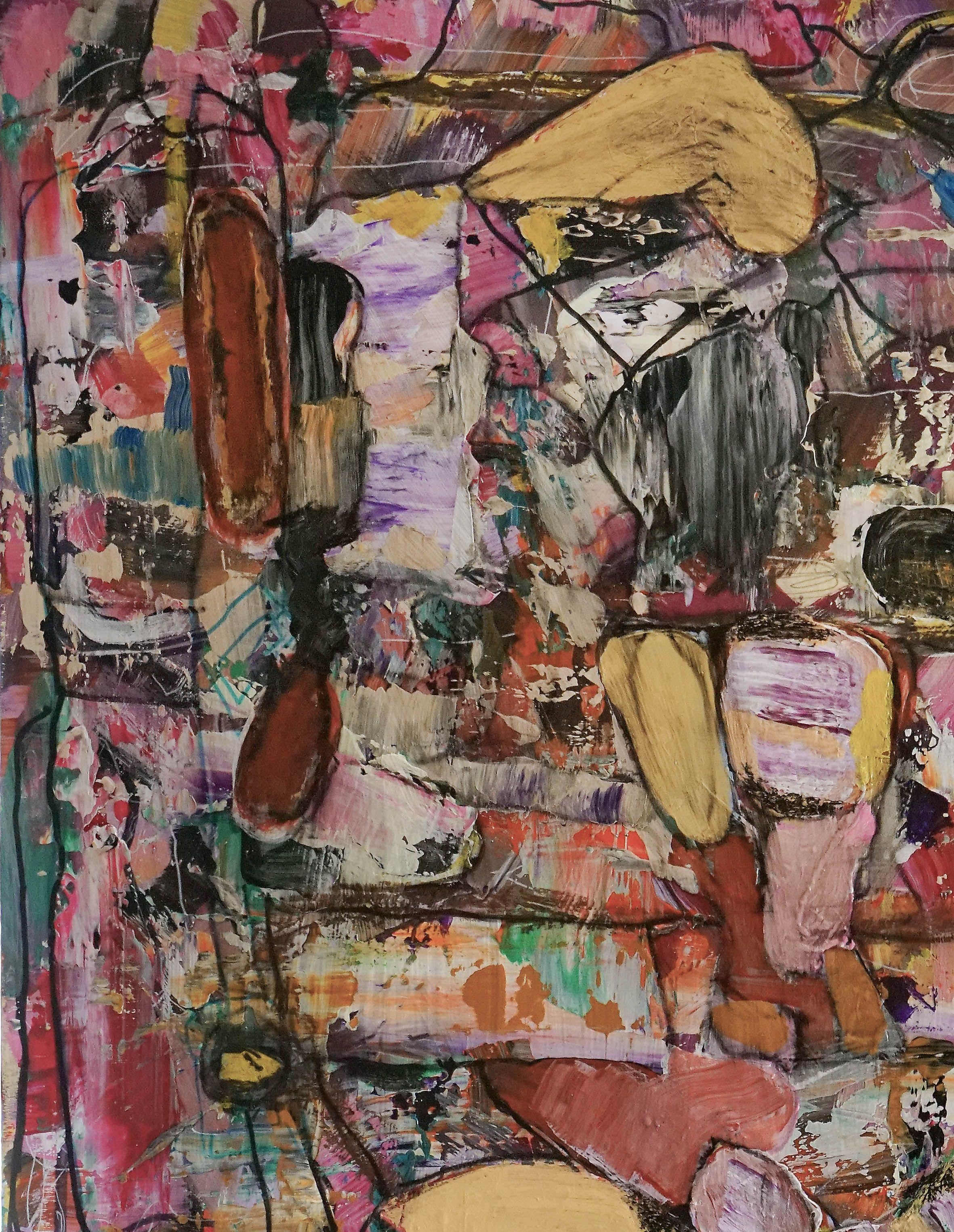 Plateau der Menschheit opus 73 NEW, Painting, Acrylic on Wood Panel For Sale 1
