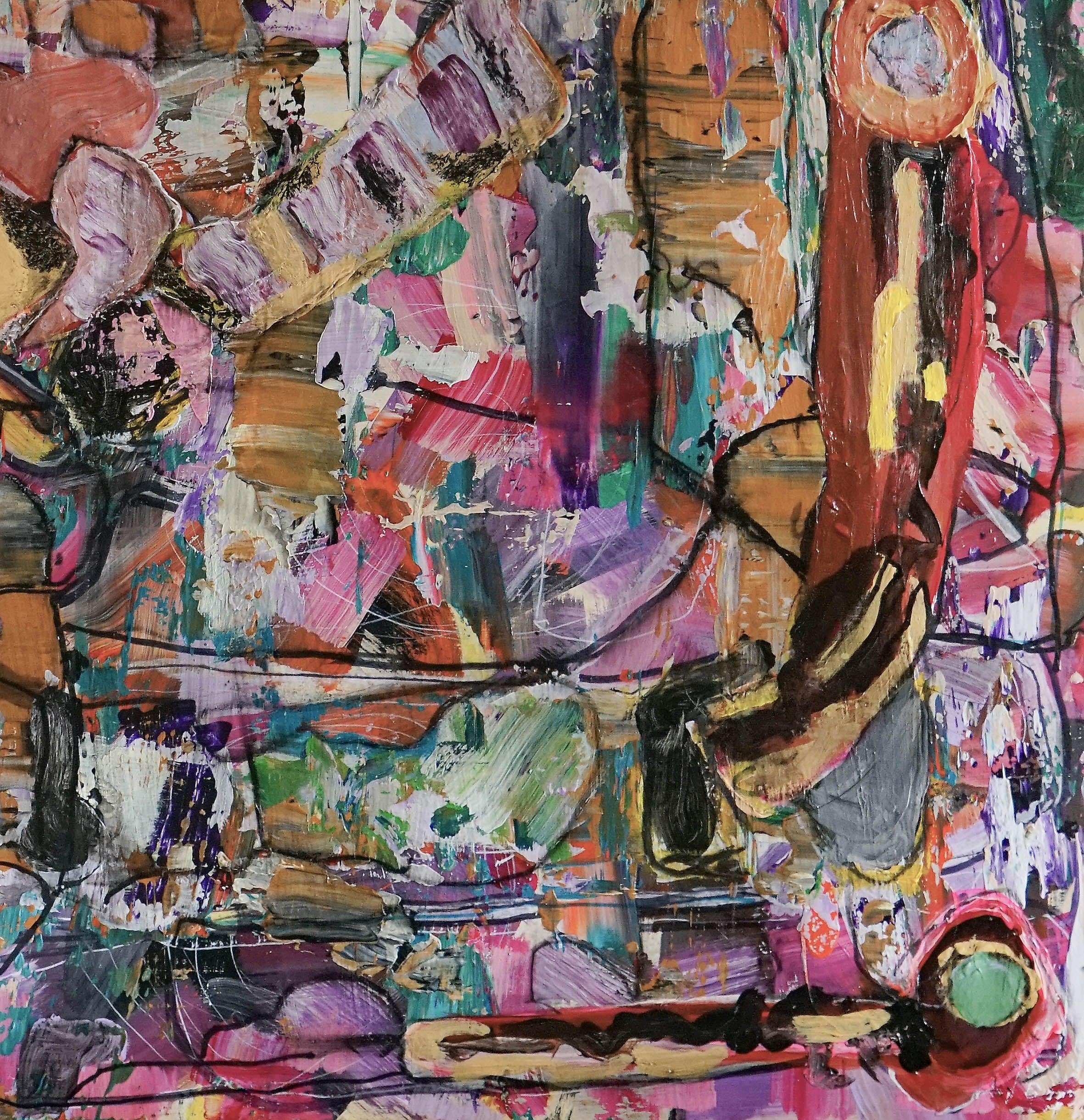 Plateau der Menschheit opus 73 NEW, Painting, Acrylic on Wood Panel For Sale 3