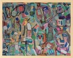 Playground  Earth I. NEW, Painting, Acrylic on Wood Panel
