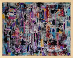 Playground Earth V, Painting, Acrylic on Wood Panel