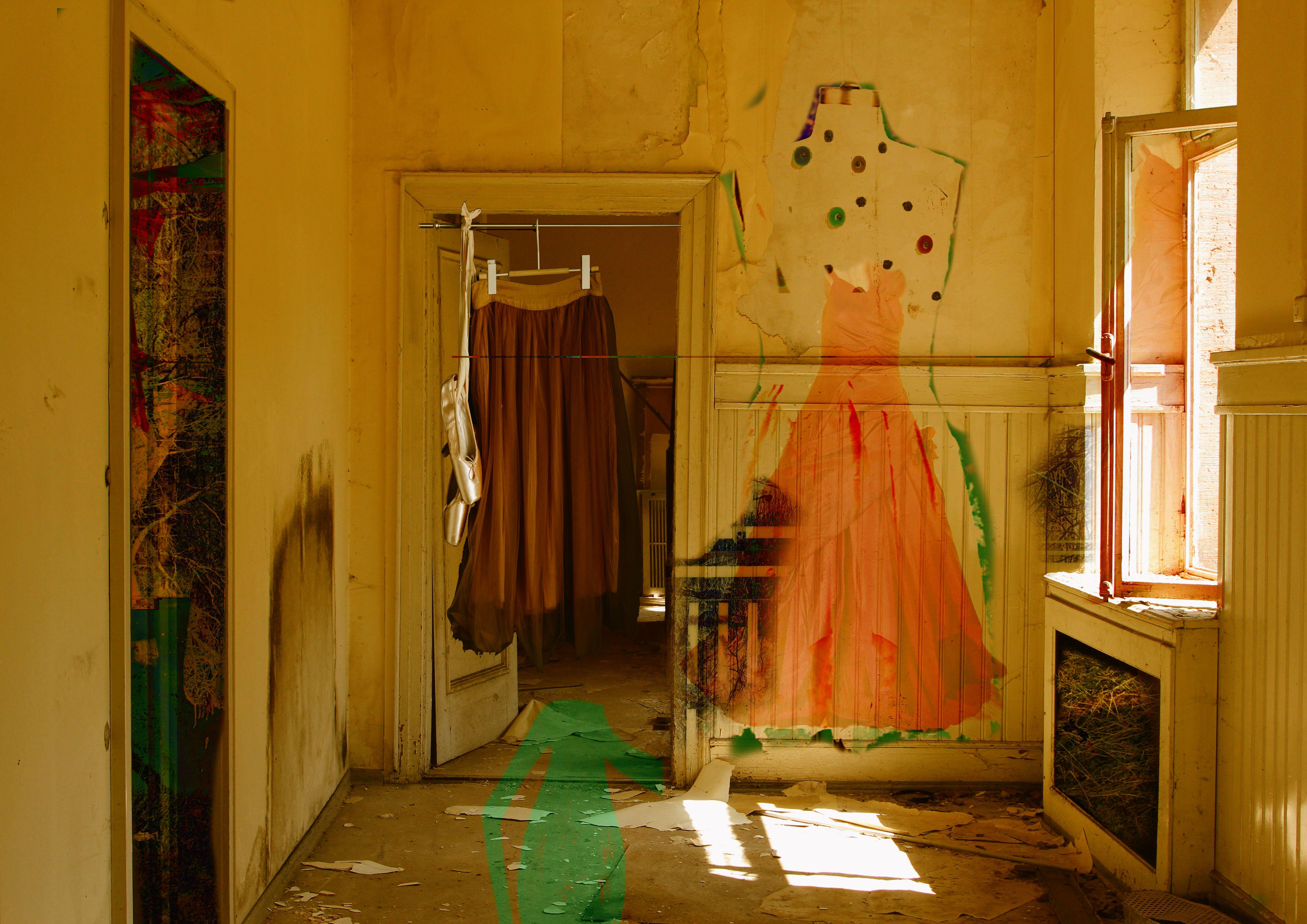 Geert Lemmers Color Photograph - Interior with Cloth., Photograph, C-Type