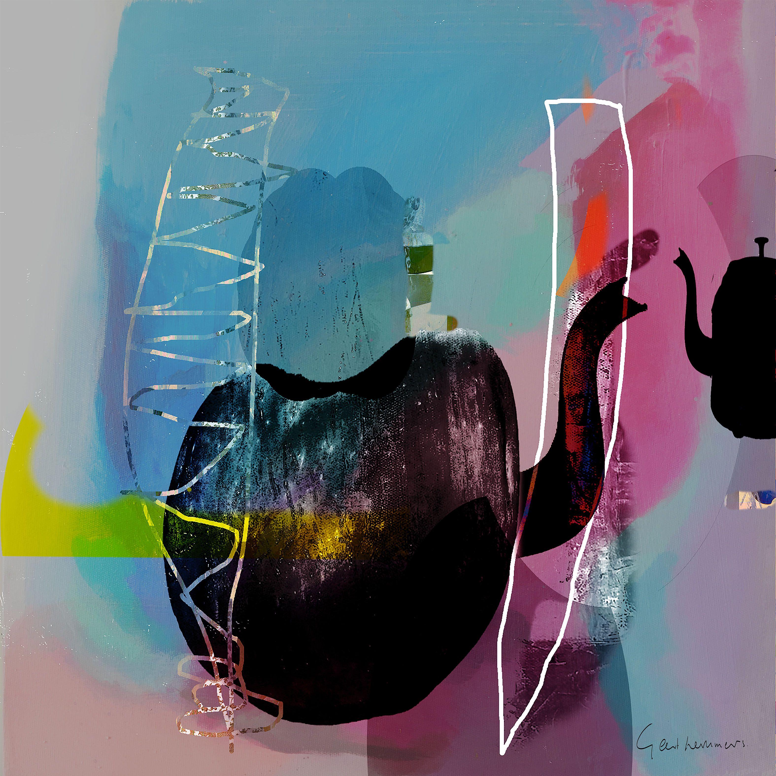 Abstract shapes IV, Digital on Glass - Print by Geert Lemmers
