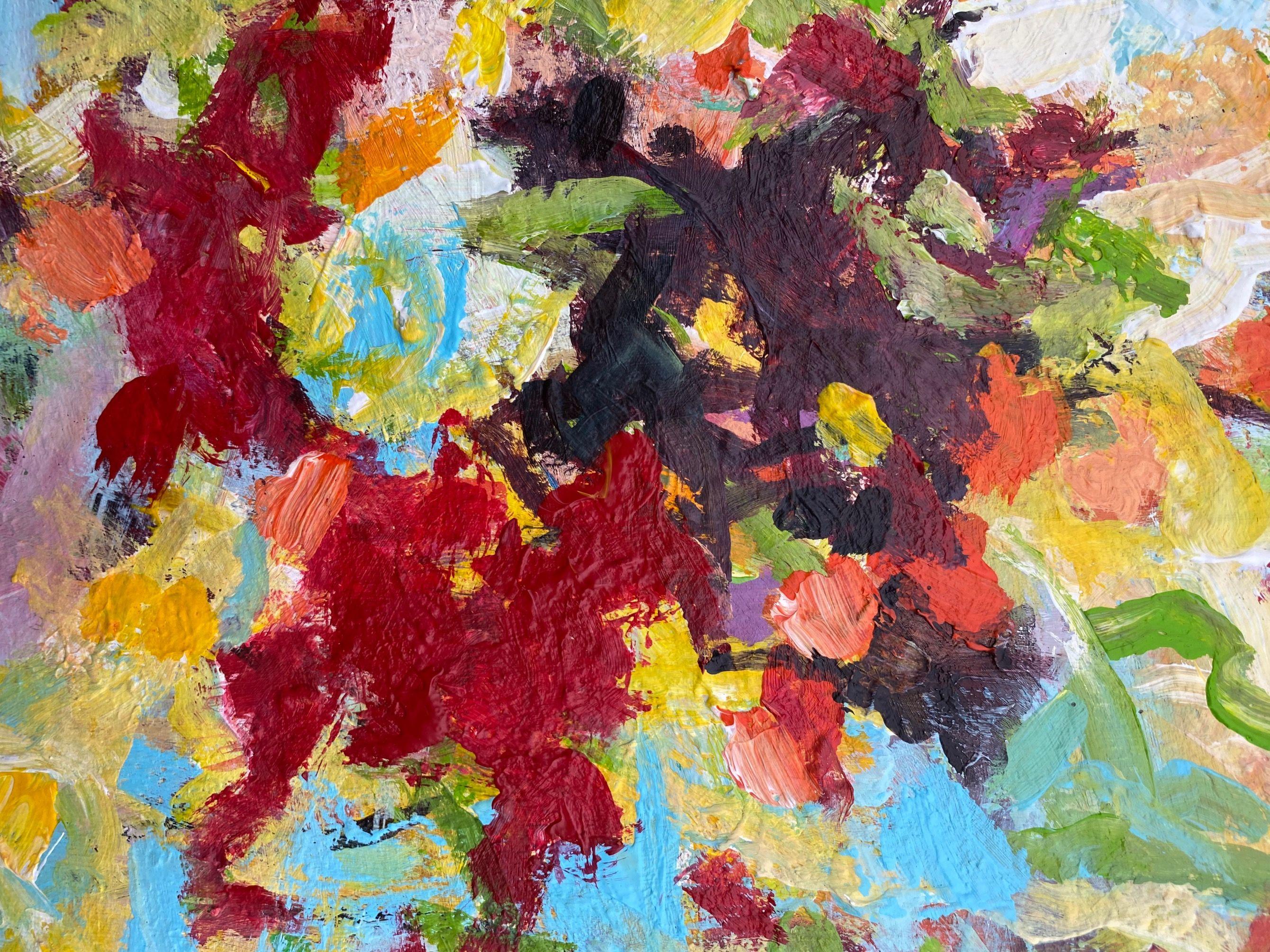 Un giorno felice, Pittura, Acrilico su tela - Painting Espressionismo astratto di Geesien Postema