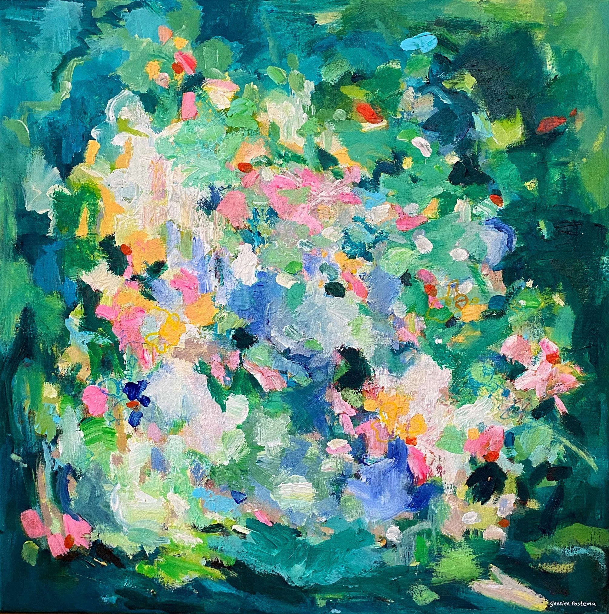 Un toque de primavera, Pintura, Acrílico sobre lienzo - Painting de Geesien Postema