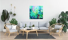 A orillas del lago, Pintura, Acrílico sobre lienzo