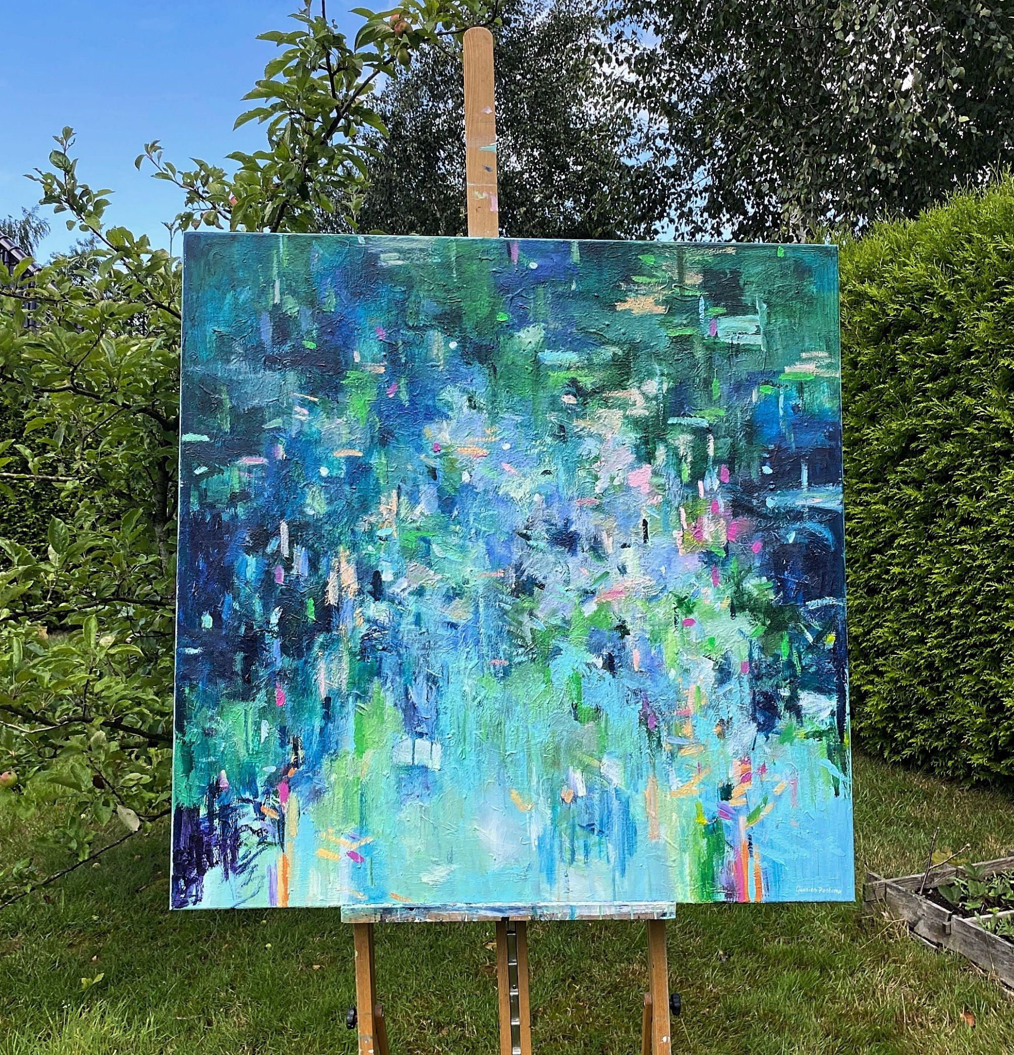 Breeze #6, Peinture, Acrylique sur Toile - Impressionnisme Painting par Geesien Postema