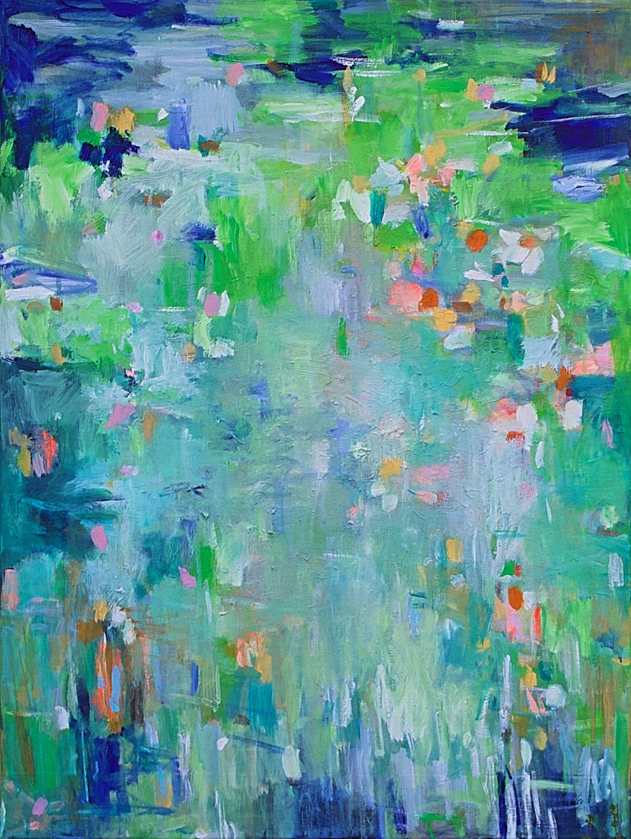 Geesien Postema Abstract Painting - Sea of Glass nr 6, Painting, Acrylic on Canvas