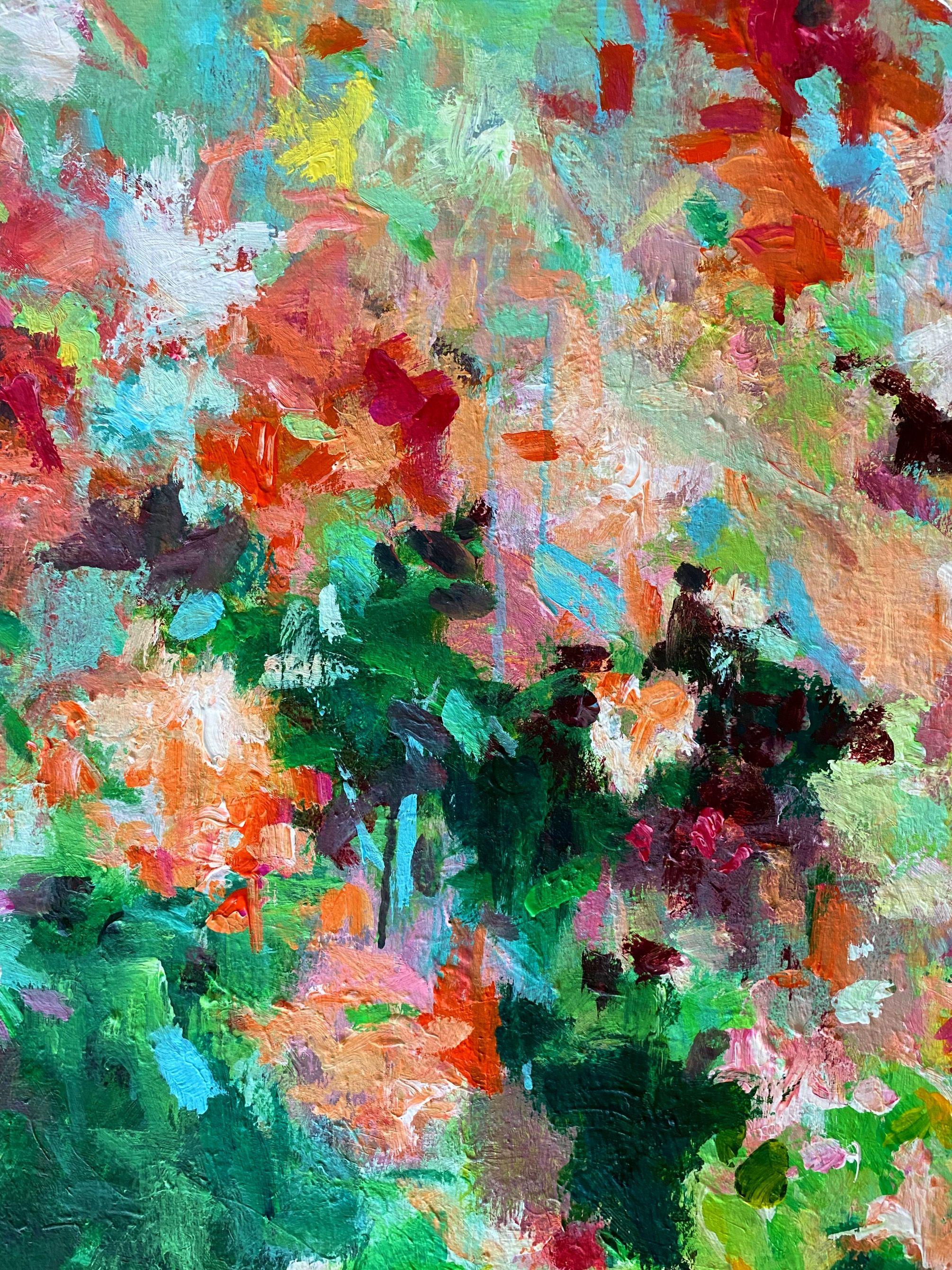 Waving-Blumen, Gemälde, Acryl auf Leinwand im Angebot 2