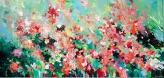 Waving flowers, Painting, Acrylic on Canvas