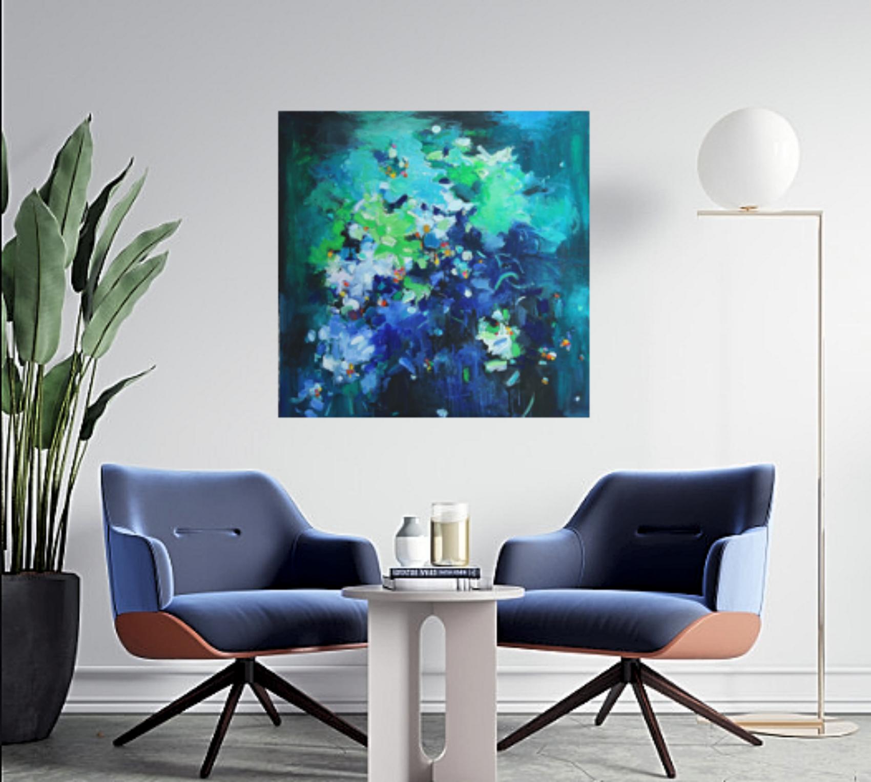 Whispers in the night, Painting, Acrylic on Canvas For Sale 1