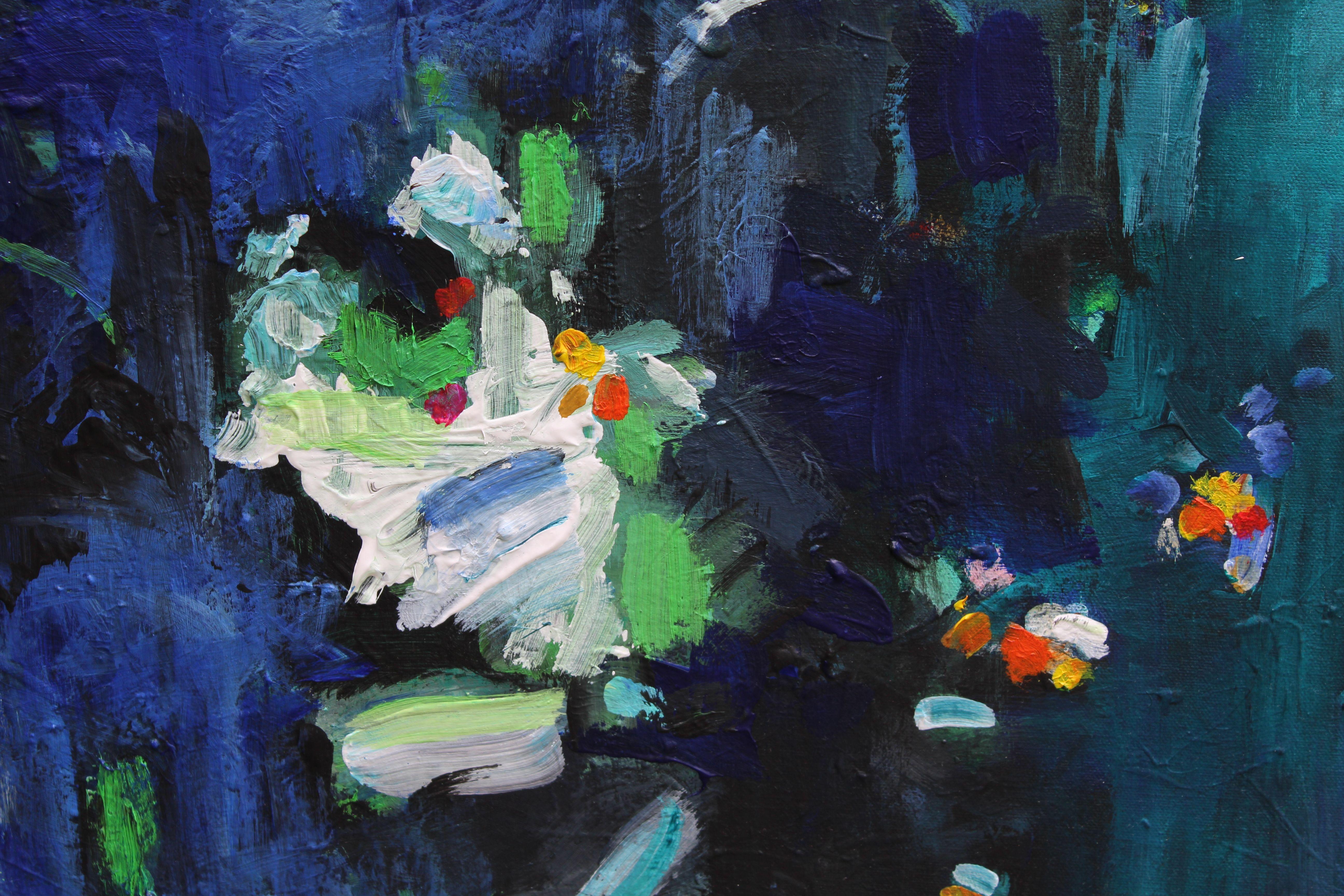 Whispers in the night, Painting, Acrylic on Canvas For Sale 4