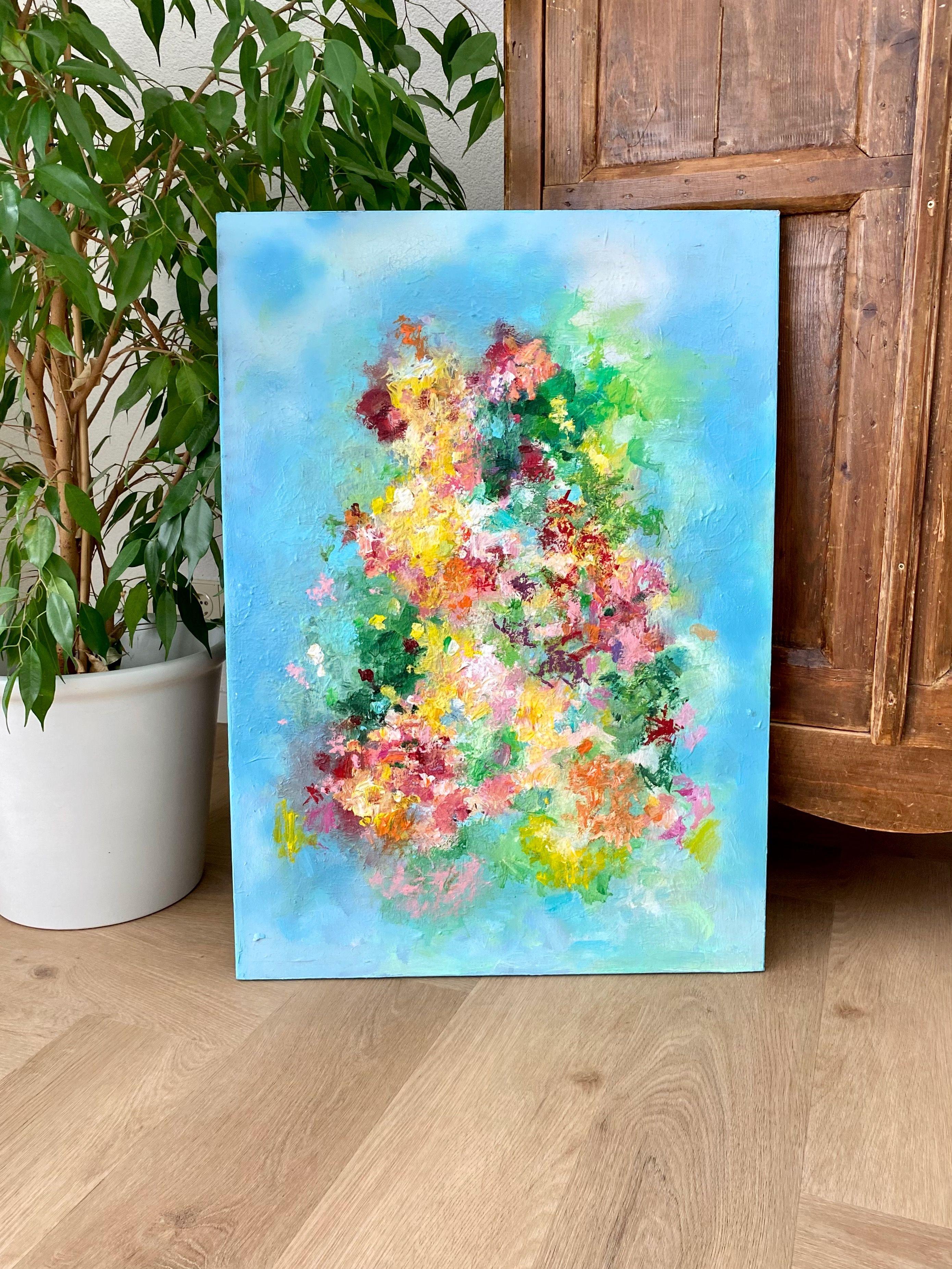 Wish you Flowers nr 10, Painting, Acrylic on Canvas For Sale 3