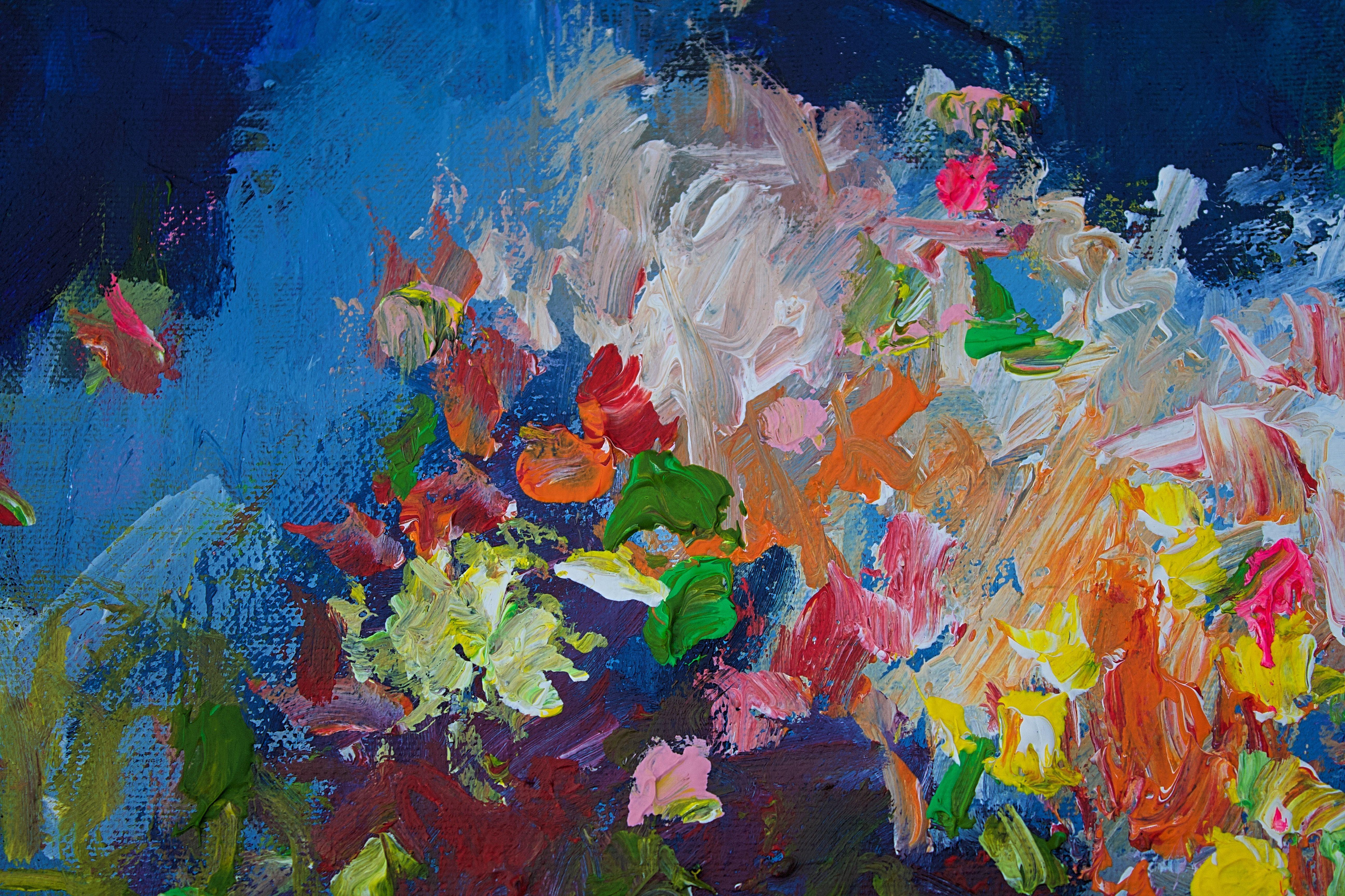 Wish you Flowers nr 2, Pittura, Acrilico su tela in vendita 1