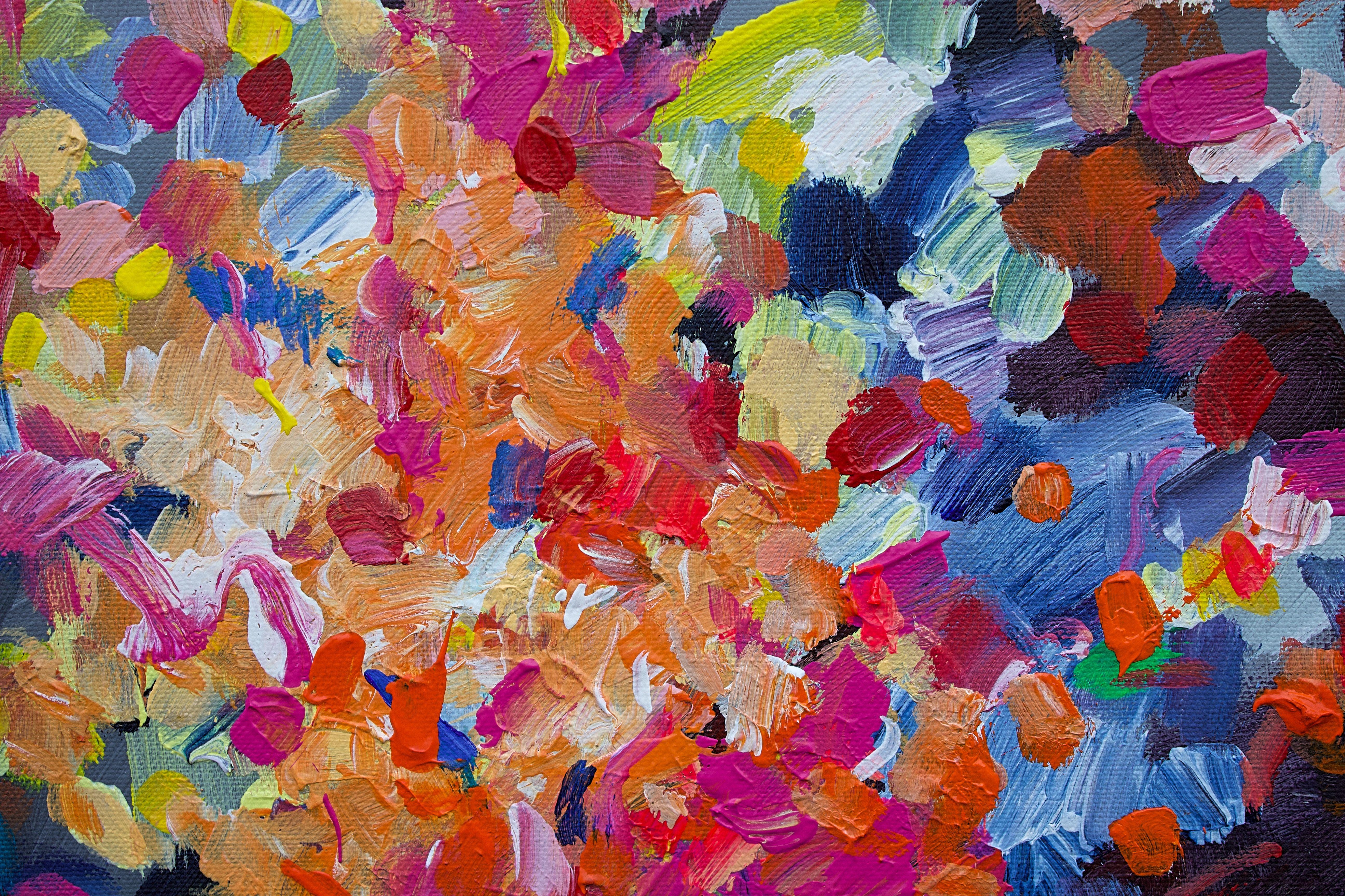 Wish you Flowers nr 6, Painting, Acrylic on Canvas For Sale 1