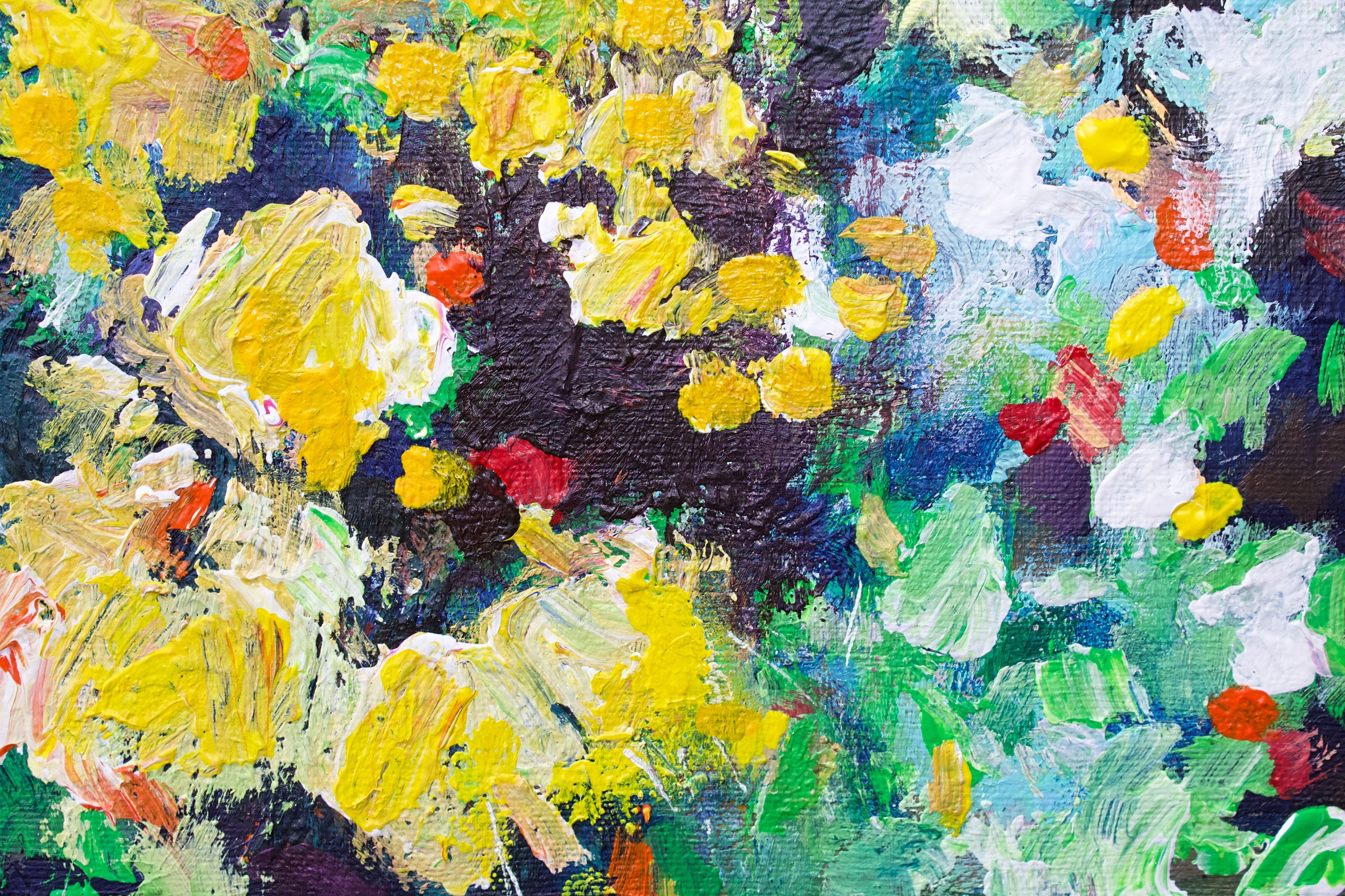 Wish you Flowers nr 7, Painting, Acrylic on Canvas For Sale 4