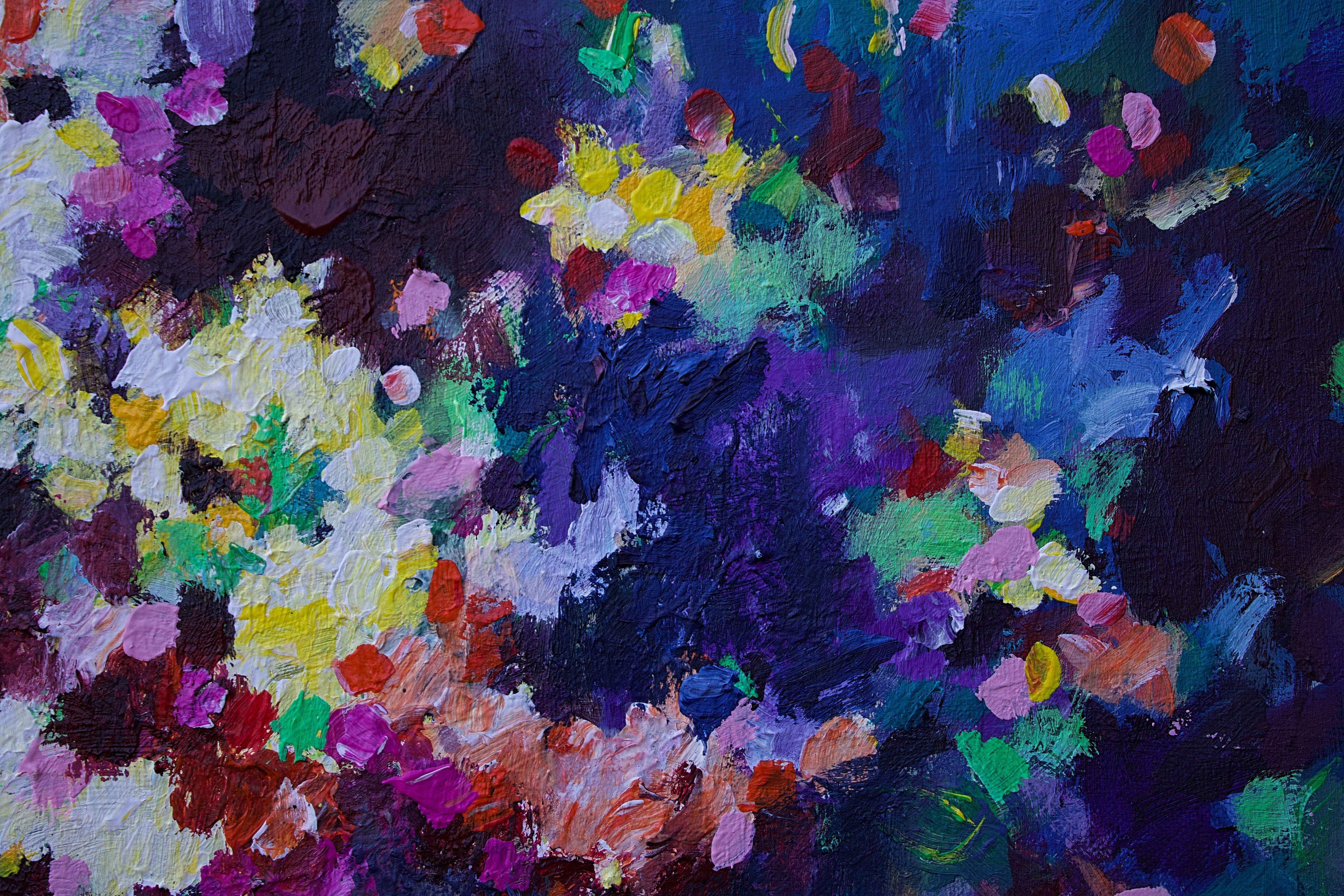 Wish you Flowers nr 9, Painting, Acrylic on Canvas For Sale 4
