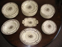 Gefle "Hera" Glazed Porcelain China 56-pc Dinnerware Set c 1930s Herbert Perje