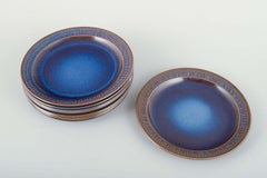 Gefle, Sweden. Set of 8 small luncheon plates from Kosmos series, 1960s/70s