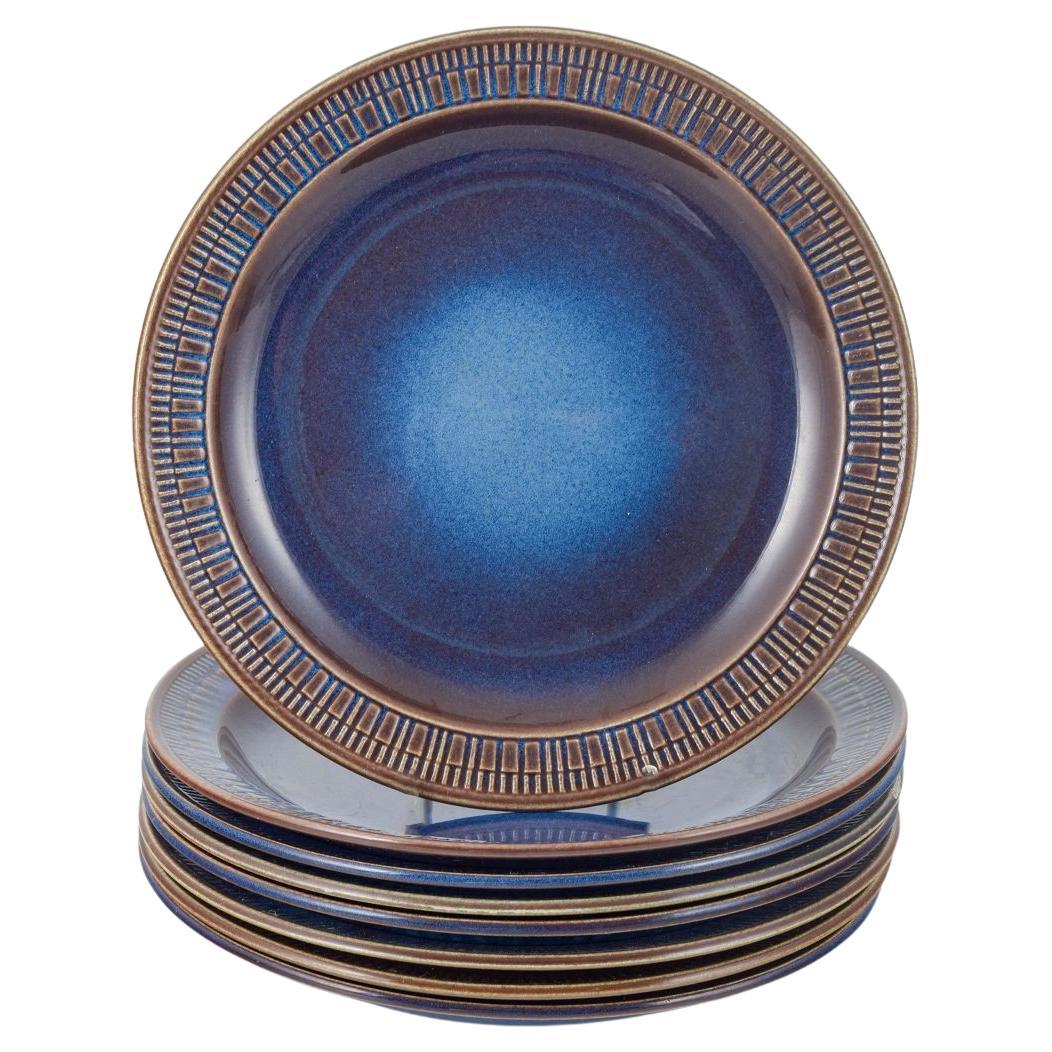 Gefle, Schweden. Satz von 8 kleinen Speisetellern aus der Kosmos-Serie, 1960er/70er Jahre im Angebot