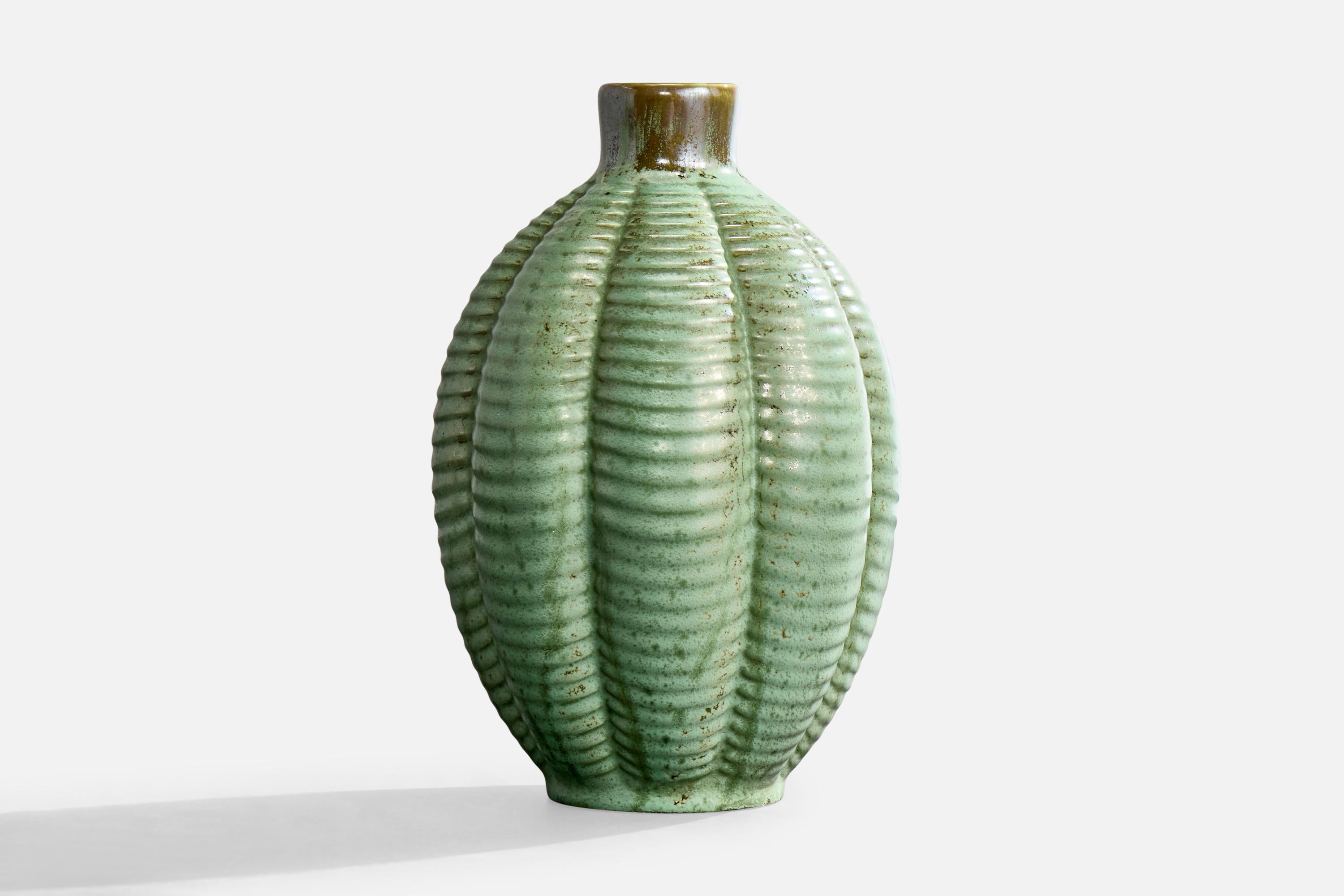 Scandinavian Modern Gefle, Vase, Ceramic, Sweden, 1930s For Sale