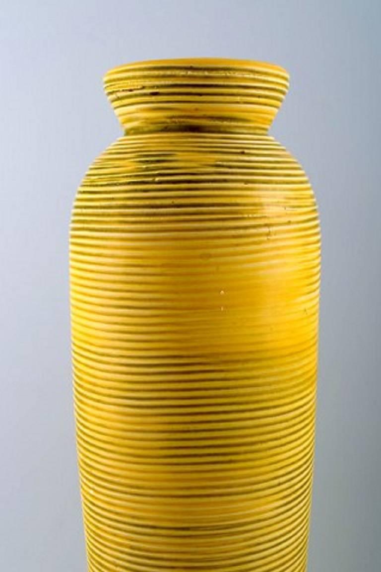 mustard yellow floor vase