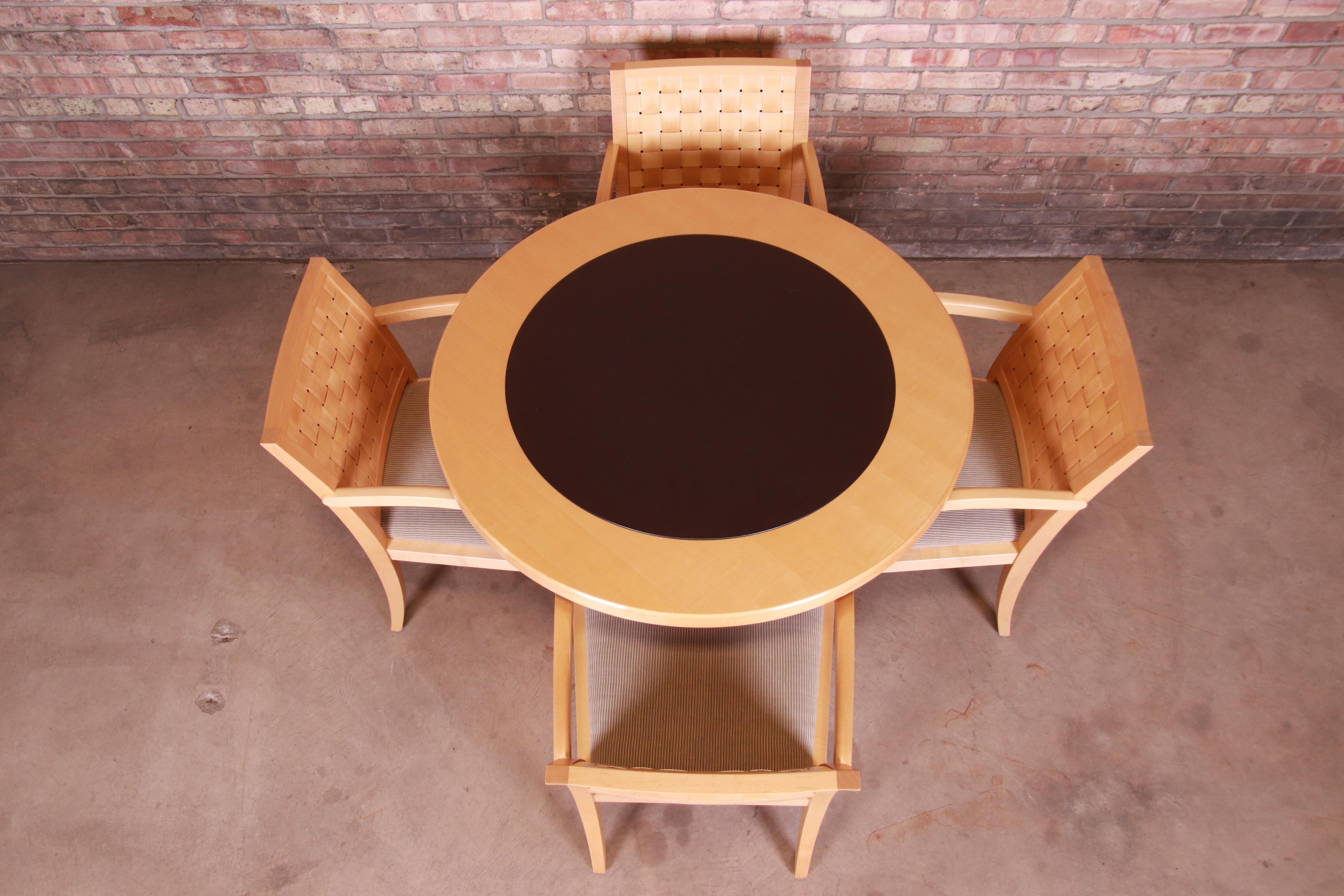 Geiger-Brickel Modern Dining or Game Table and Chairs Set In Good Condition In South Bend, IN