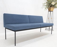Geiger Tuxido Lounge Sofá Sofá Banqueta Asiento Tapicería Azul Estructura Negra Menta