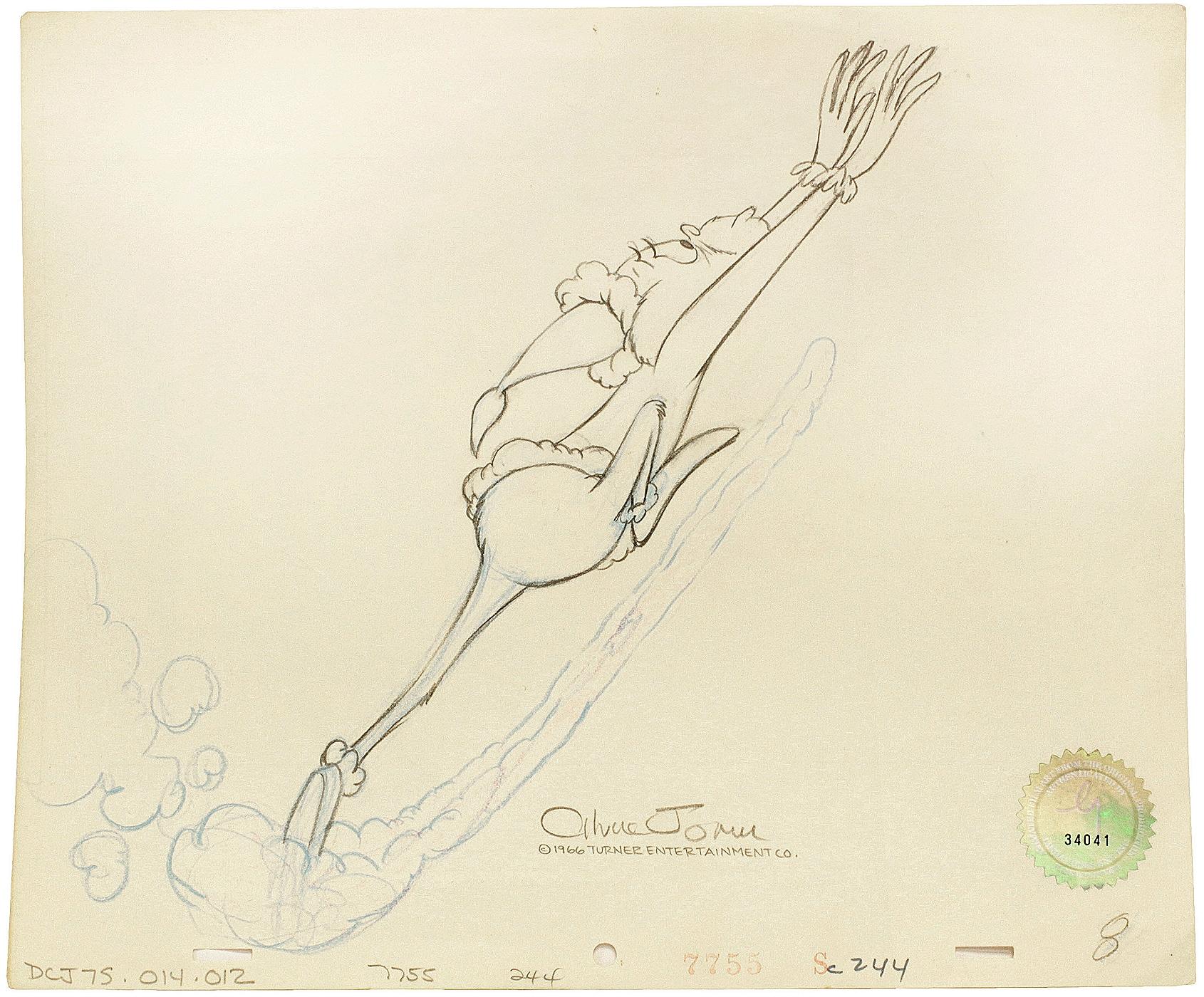 GEISEL - Suess - Chuck Jones - ORIGINAL 1966 ANIMATION DRAWING FOR THE GRINCH ! Bon état - En vente à Hillsborough, NJ